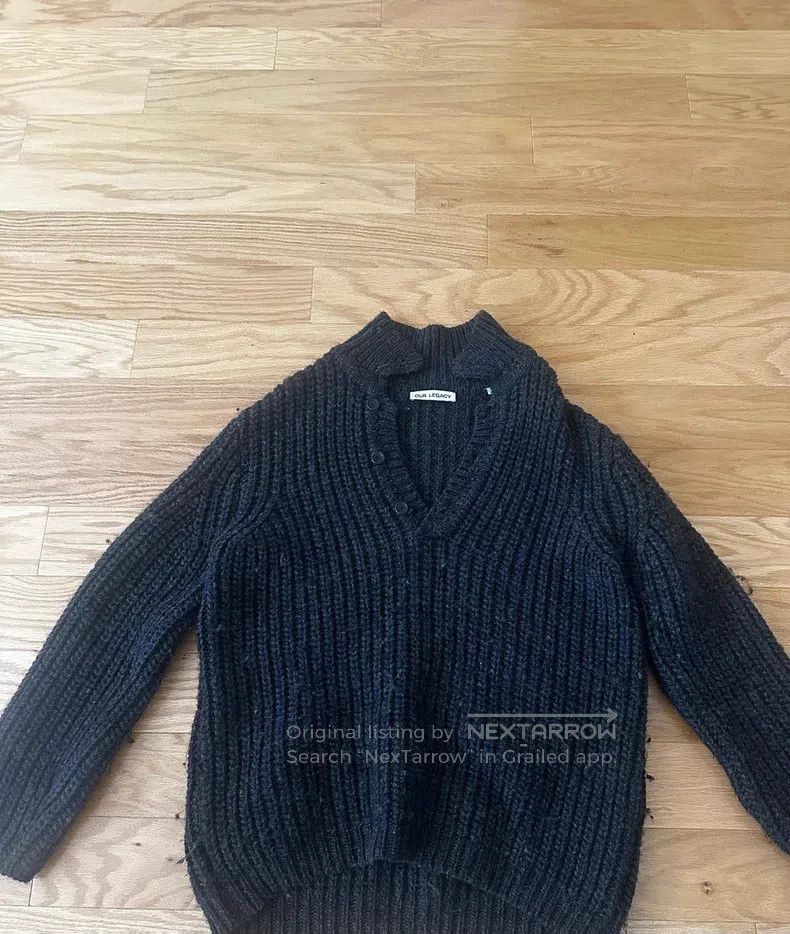 Our Legacy Our Legacy Dark Gray Wool Knit Sweater Size US M / EU 48-50 / 2 - 1 Thumbnail
