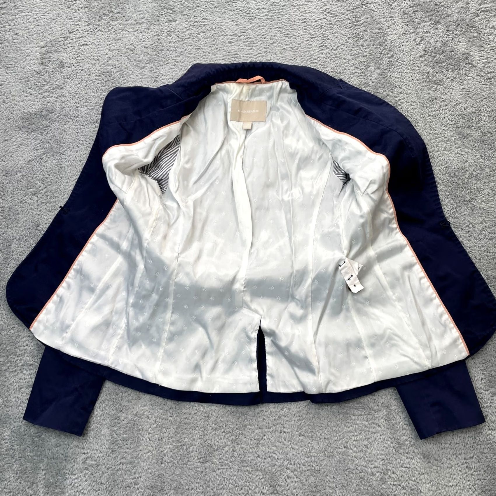 Banana Republic Banana Republic Blazer Jacket Womens 00P Blue Button Front Lined Stretch Casual Business Formal City Preppy Mens Womens Girls Boys Size XXS / US 00 / IT 34 - 2 Thumbnail