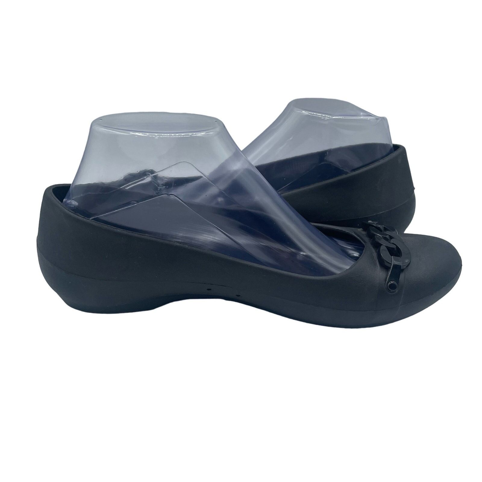 Crocs Crocs Gianna Link Ballerina Flats Shoes Black Slip On 9 Size US 9 / IT 39 - 4 Thumbnail