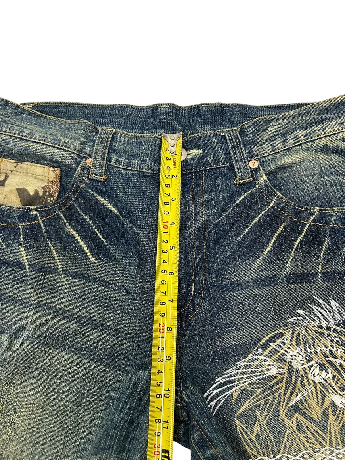 Japanese Brand Vintage Japanese Karakuri Sukajan Style Straight Jeans Size US 33 - 9 Thumbnail