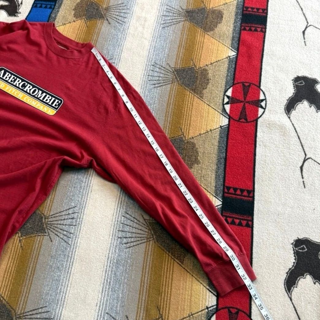 Abercrombie & Fitch VINTAGE Abercrombie & Fitch Long Sleeve T-Shirt 2XL Red Mens 90s Y2K Size US XXL / EU 58 / 5 - 7 Thumbnail