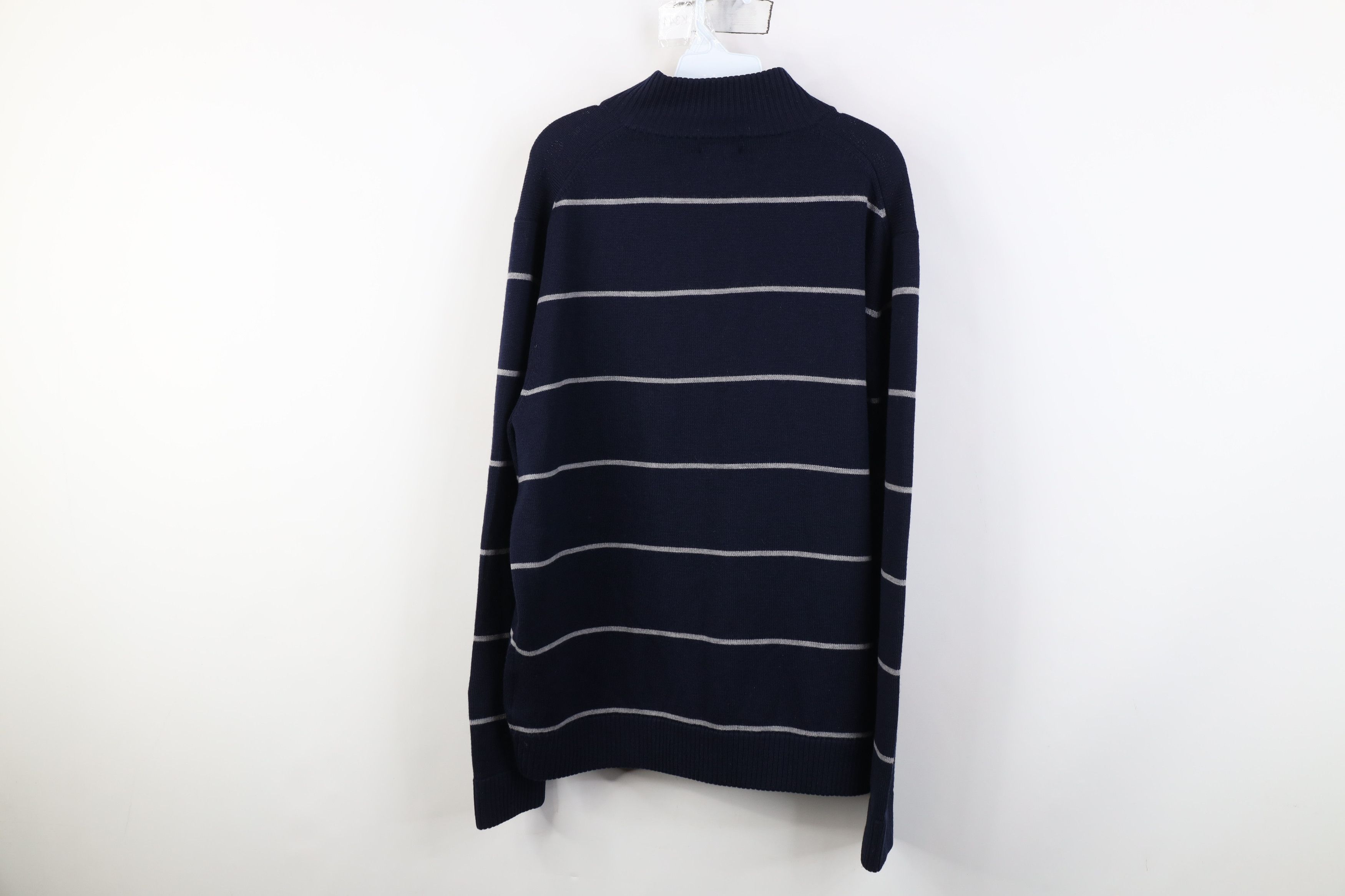 Brooks Brothers Brooks Brothers Merino Striped 1/4 Half Zip Pullover Sweater Size US XL / EU 56 / 4 - 11 Thumbnail
