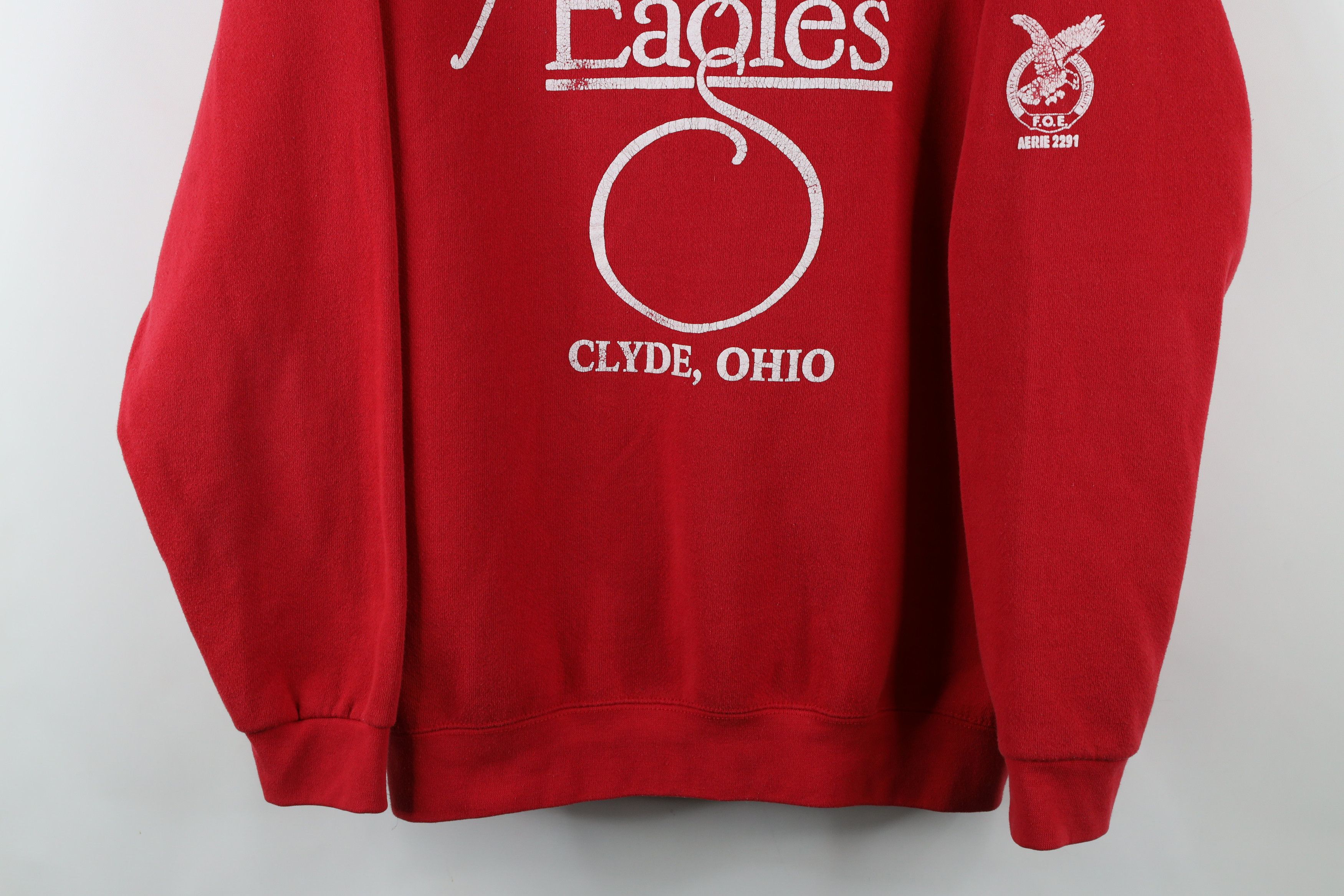 Vintage Vintage 90s Fraternal of Eagles Clyde Ohio Sweatshirt USA Size US L / EU 52-54 / 3 - 3 Thumbnail