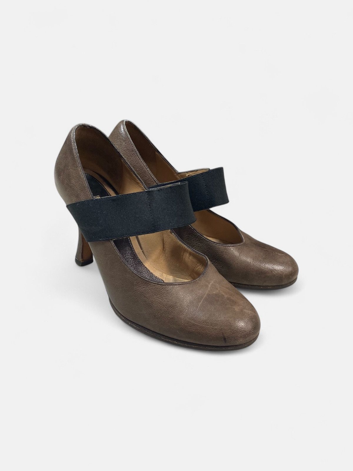 Marni Marni - Leather Elastic Heels Size US 7 / IT 37 - 1 Thumbnail