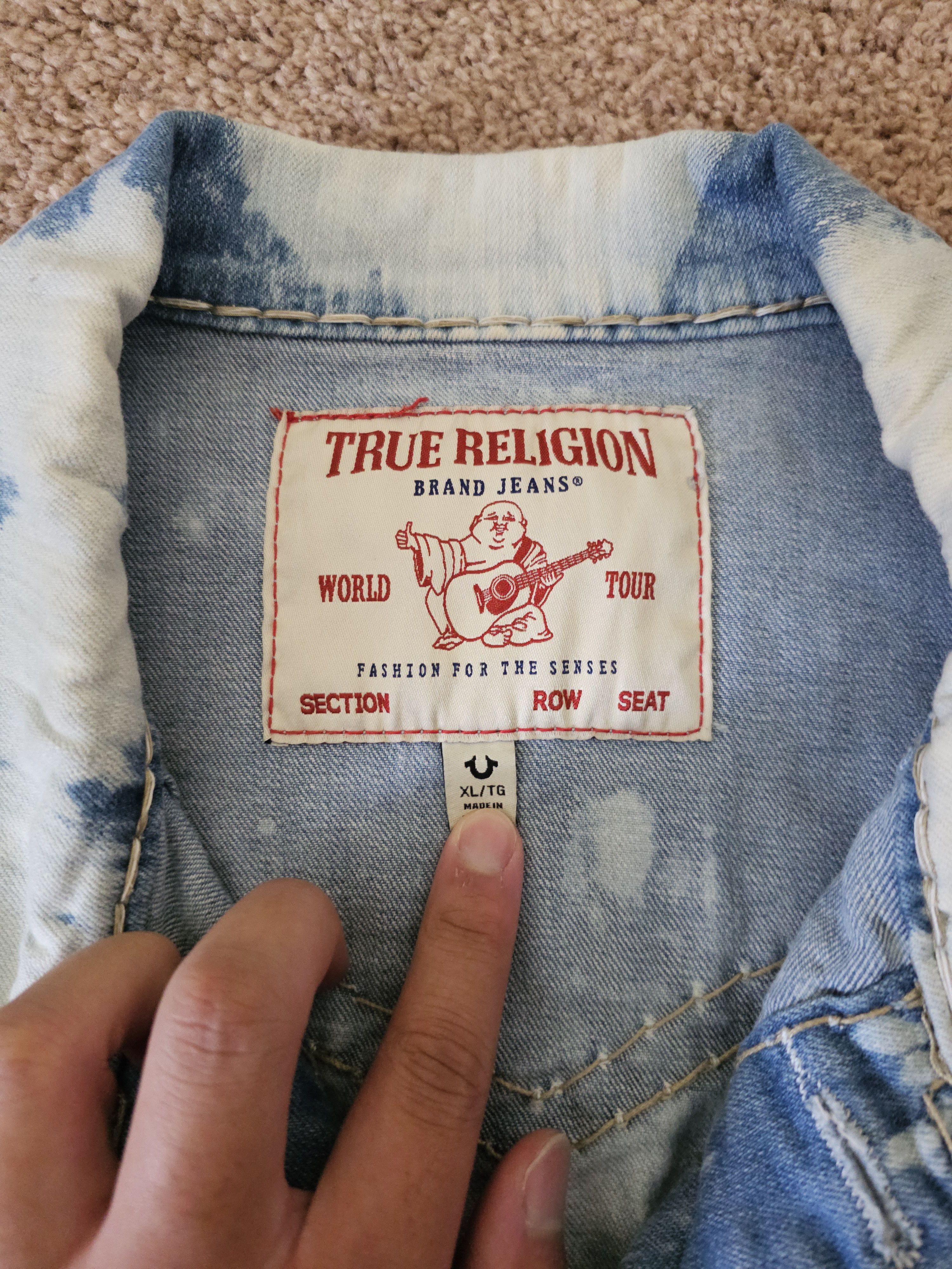 True Religion Blue Cloud Denim Jacket Size US XL / EU 56 / 4 - 6 Thumbnail