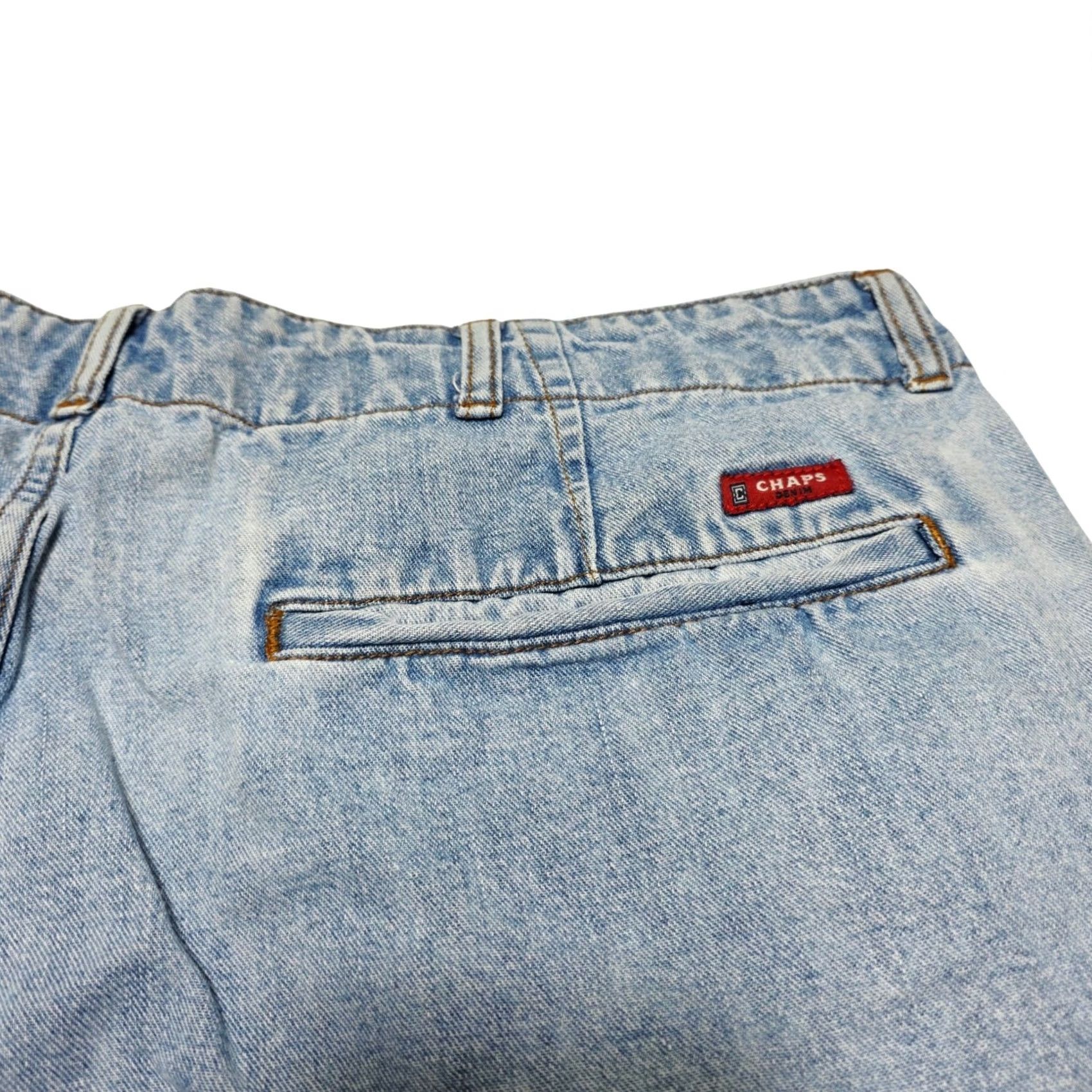 Chaps VINTAGE Chaps Mens Denim Cargo Shorts Size 42 Blue Baggy Y2K Relaxed Fit Medium Wash Size US 42 / EU 58 - 3 Thumbnail