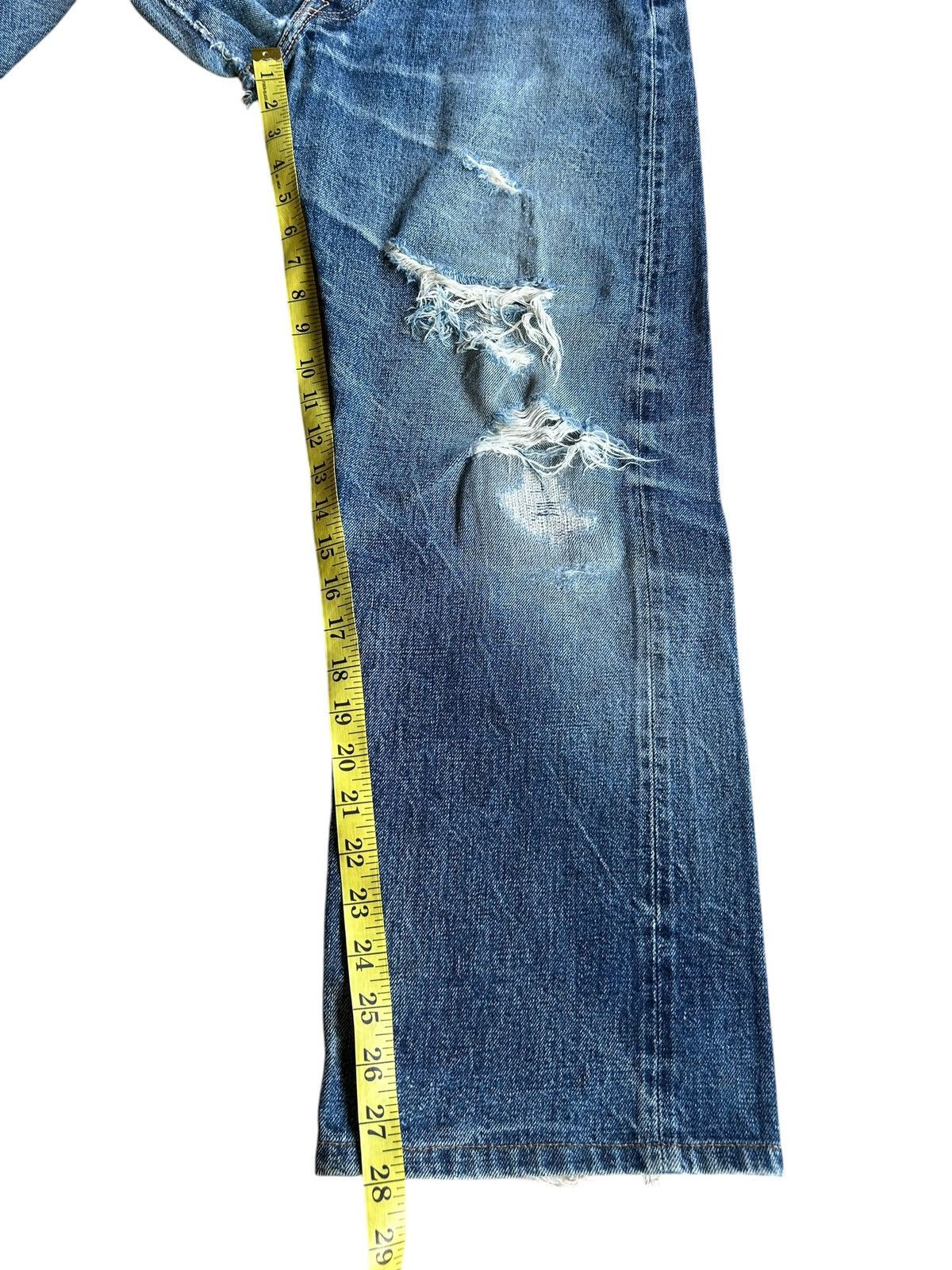 Japanese Brand × Kapital × Vintage Denime Selvedge Distressed Faded Denim Jeans Size US 32 / EU 48 - 22 Thumbnail