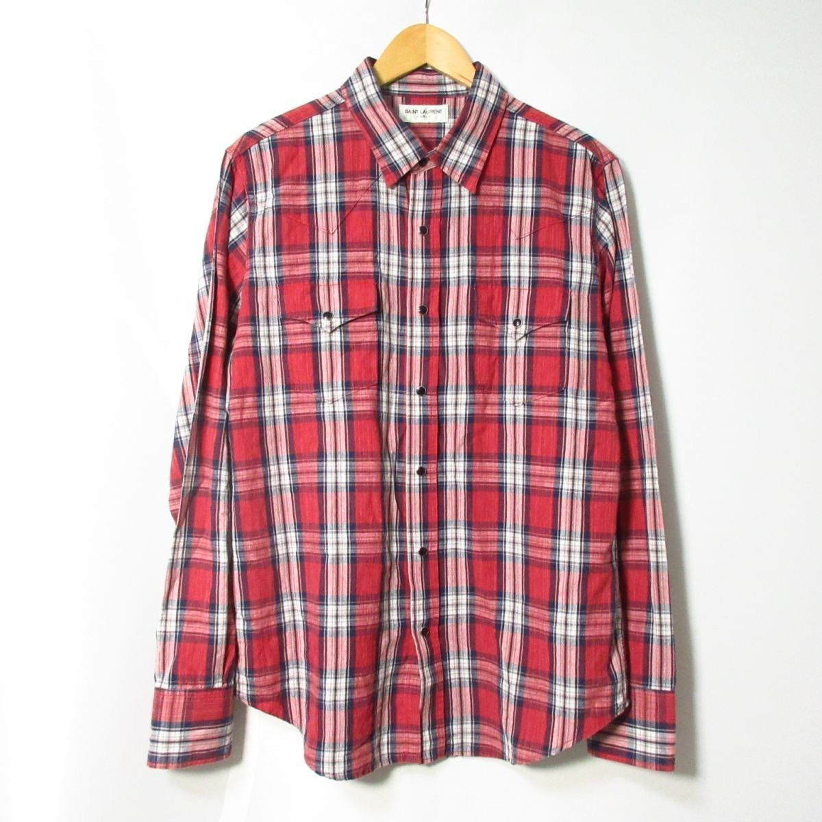 Saint Laurent Paris SAINT LAURENT Flannel Shirt Size US M / EU 48-50 / 2 - 1 Thumbnail