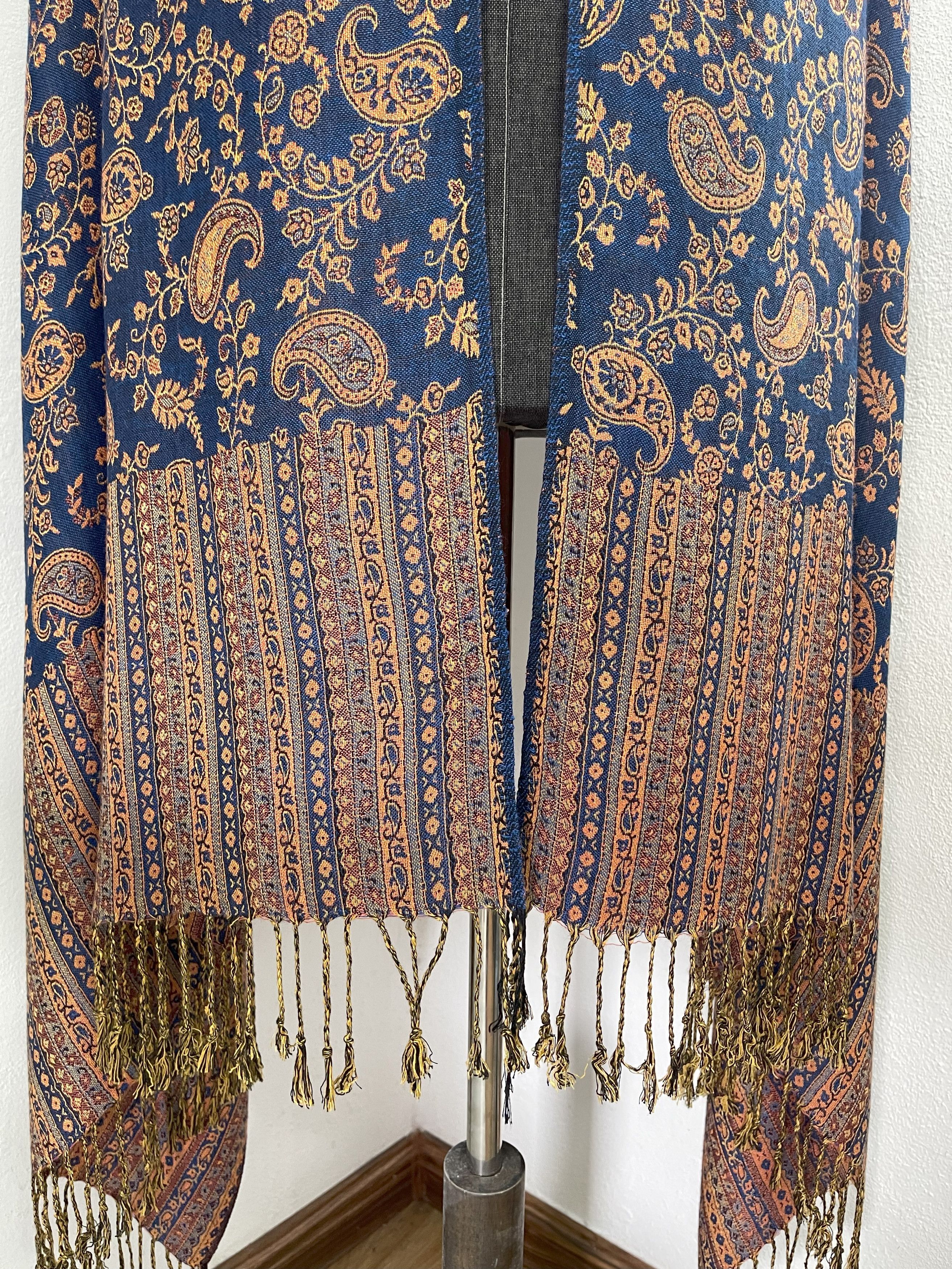 Vintage Vintage Big Size Scarves, Large-Sized Wrap Scarf - 6077 Size ONE SIZE - 4 Thumbnail
