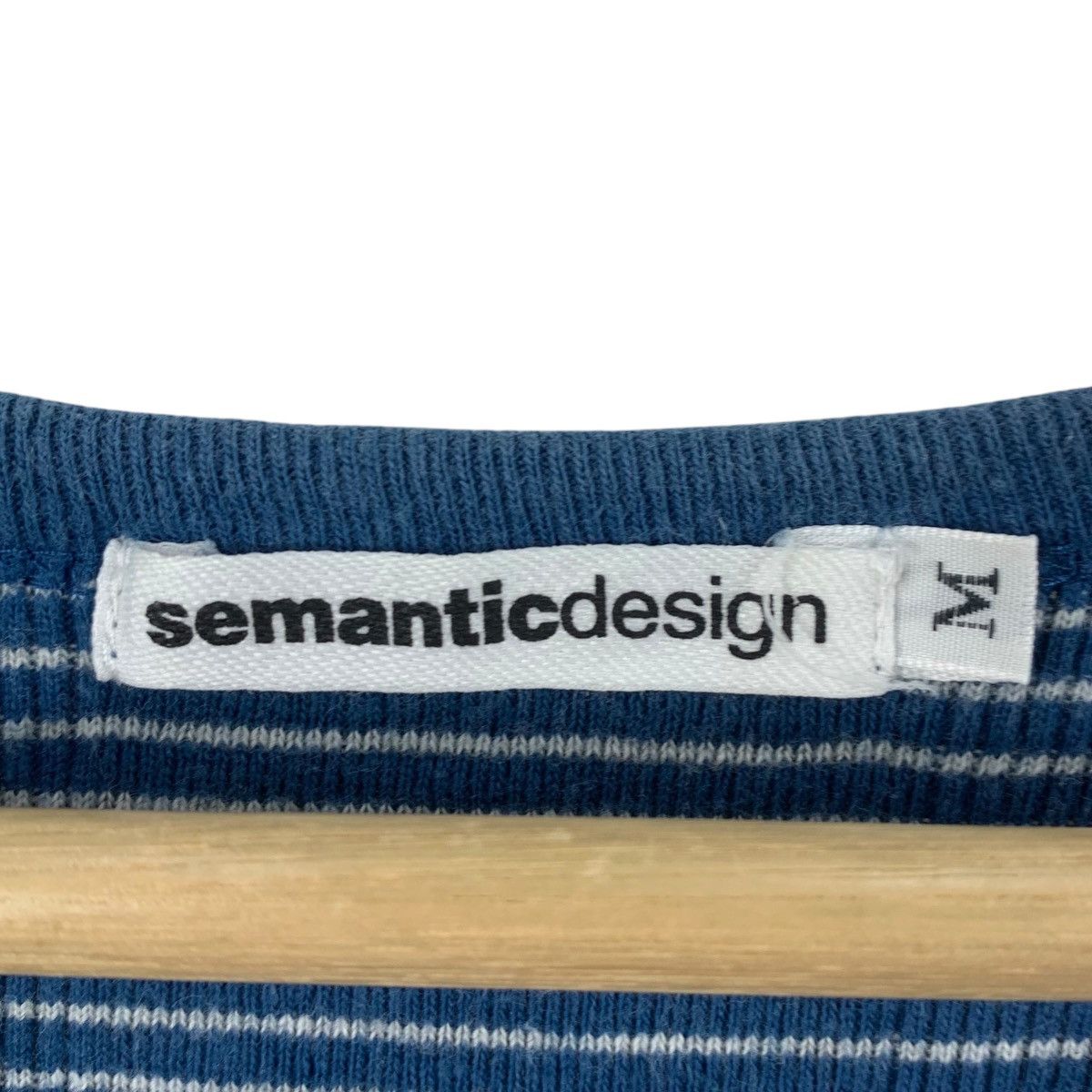 Japanese Brand SEMANTIC DESIGN JAPAN Crest Logo Striped Punk Tee Shirt Size M / US 6-8 / IT 42-44 - 5 Thumbnail