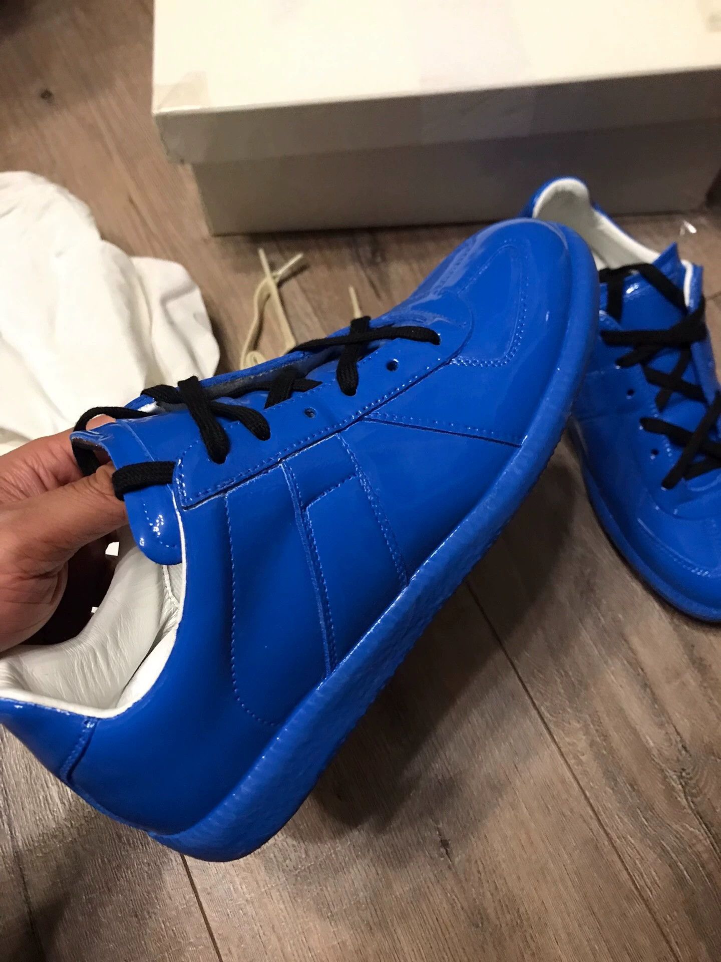 Maison Margiela Maison Margiela Classic German Trainer Electric Blue Size 37 Size US 6.5 / IT 36.5 - 4 Thumbnail