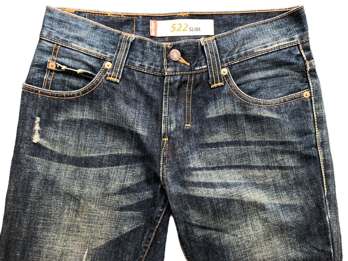 Levi's Vintage Levi's 522 Clawmark Distressed Denim Size US 31 - 2 Thumbnail