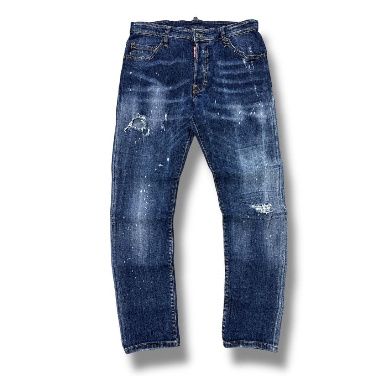 Dsquared2 Dsquared2 Painted Distressed Ripped Skinny Jeans Stretch W32 Size US 32 / EU 48 - 1 Thumbnail