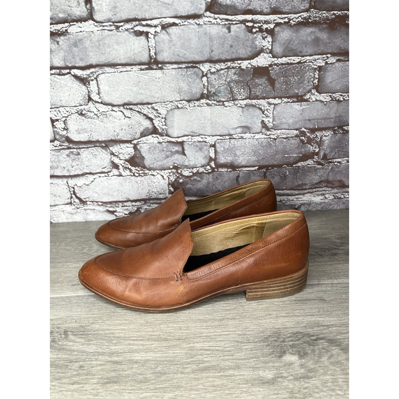 Madewell Madewell Frances Leather Loafers Burnished Mahogany Slip-On Size US 8.5 / IT 38.5 - 2 Thumbnail