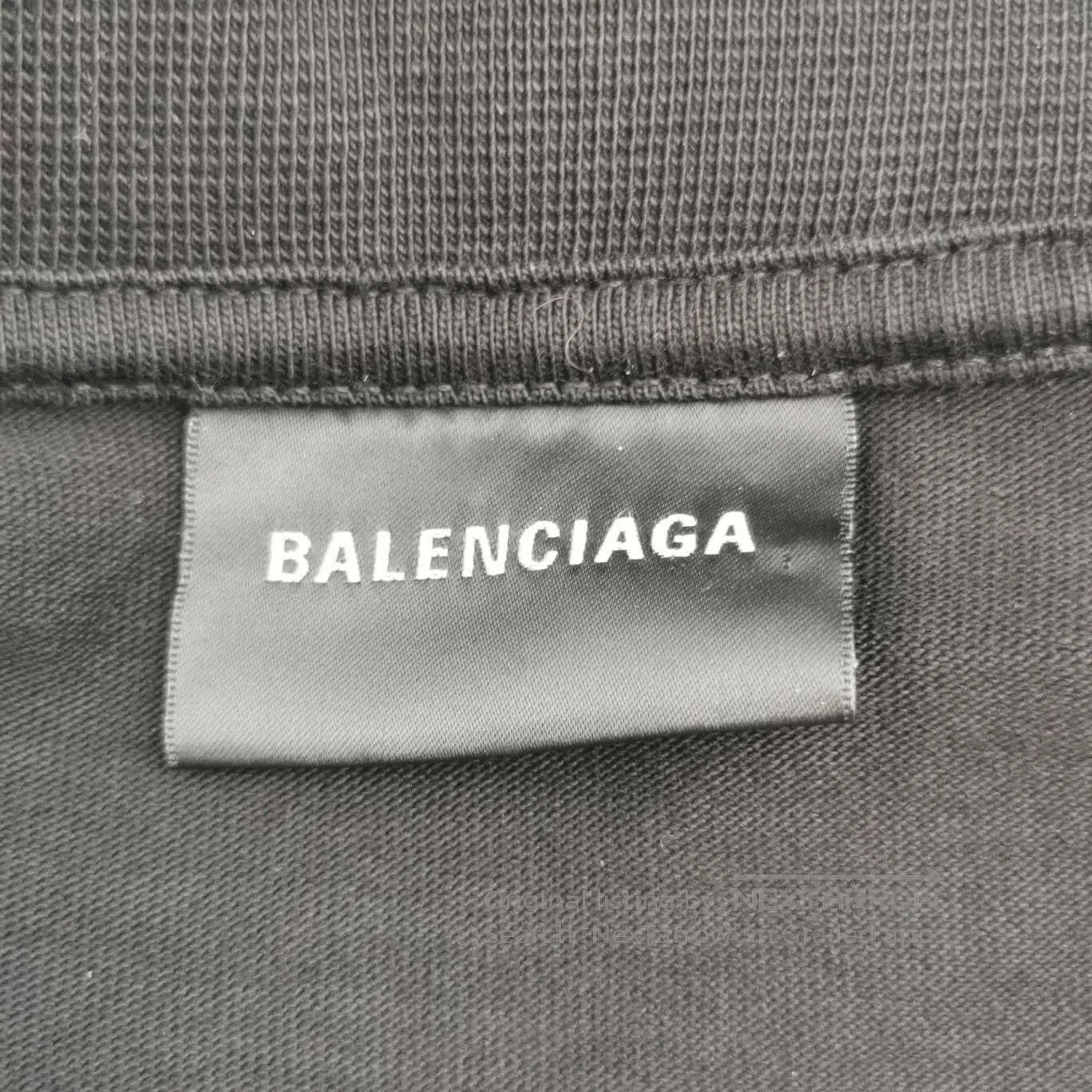 Balenciaga Balenciaga XS Black Logo Cotton T. Size XS / US 0-2 / IT 36-38 - 3 Thumbnail