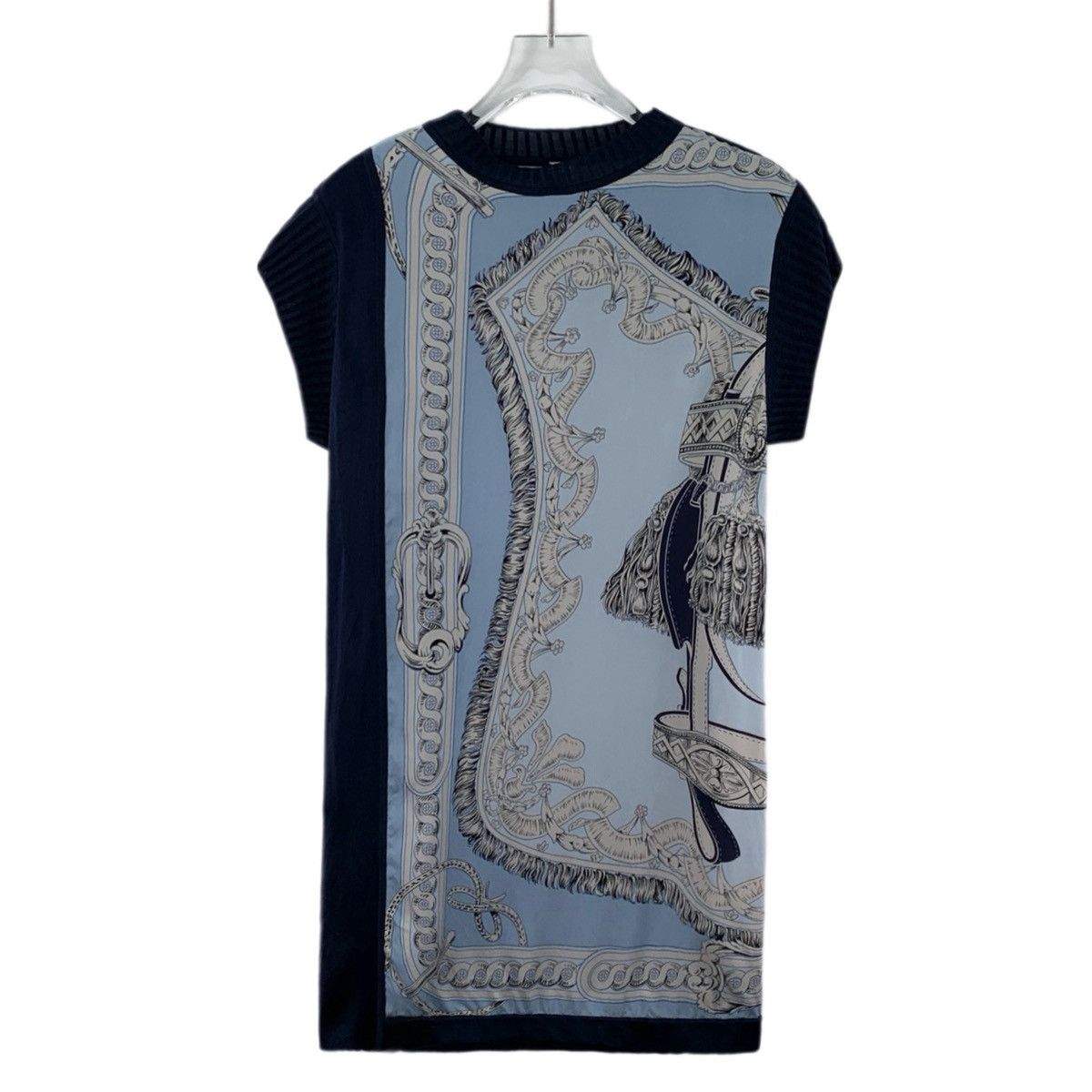 Hermes Hermes Twillaine Vest Printed Silk Short Sleeve Dress K26WX Size M / US 6-8 / IT 42-44 - 1 Thumbnail