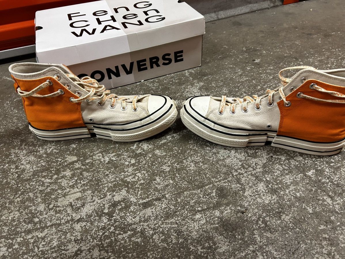 Converse × Feng Chen Wang Feng Chen Wang x Converse Orange and Cream HiTops Size US 11 / EU 44 - 5 Thumbnail
