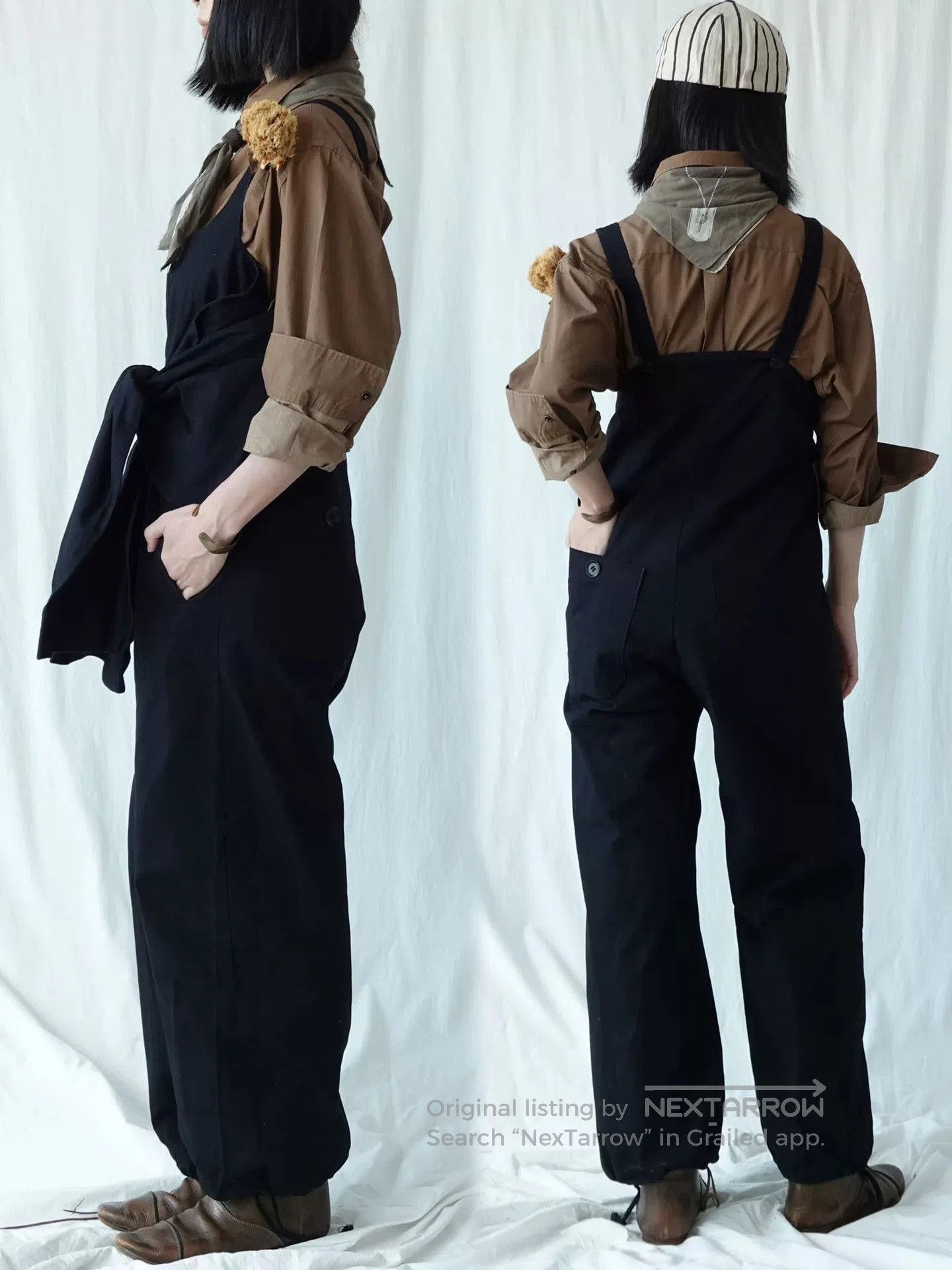 Y's Unique Yohji Yamamoto Dungarees with Sleeves. Size 25" / US 0 / IT 36 - 6 Thumbnail