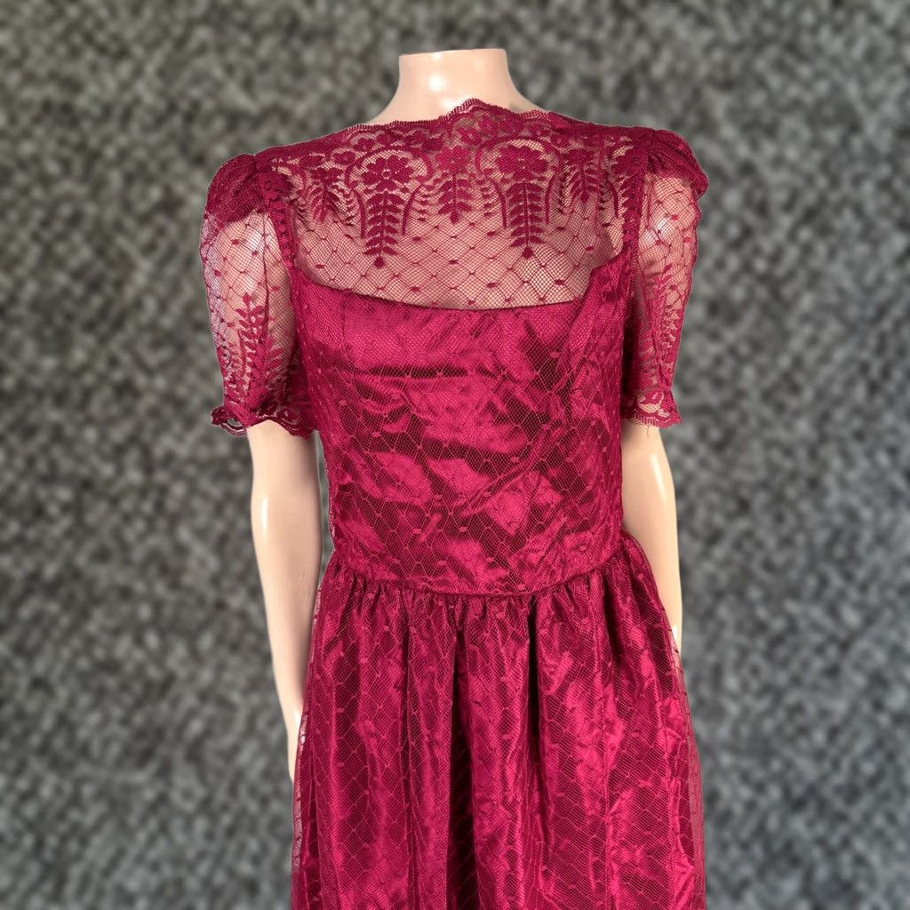 Vintage VINTAGE 70s Women's Dress Ball Gown Eveningwear Red XS Polyester 1970s Casual Unbranded Dress Girls Womens Size XS / US 0-2 / IT 36-38 - 1 Thumbnail