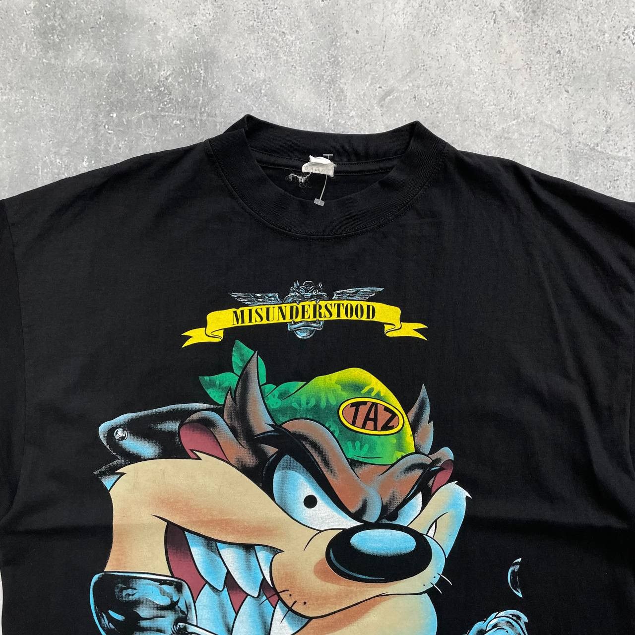 Cartoon Network × Vintage Vintage 1995 Taz Biker Misunderstood Looney Tunes T Shirt Size US XL / EU 56 / 4 - 8 Thumbnail