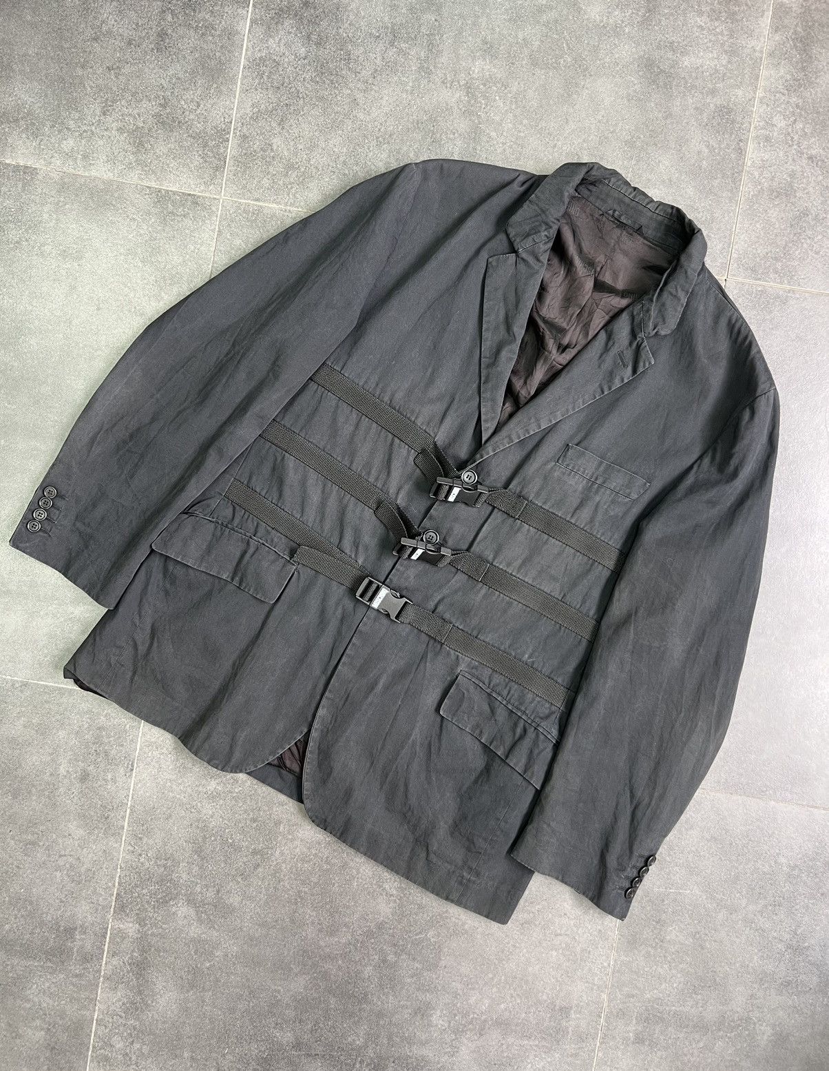 Moschino × Vintage Yohji Yamamoto style Moschino vintage Bondage Jacket Blazer Size US L / EU 52-54 / 3 - 4 Thumbnail