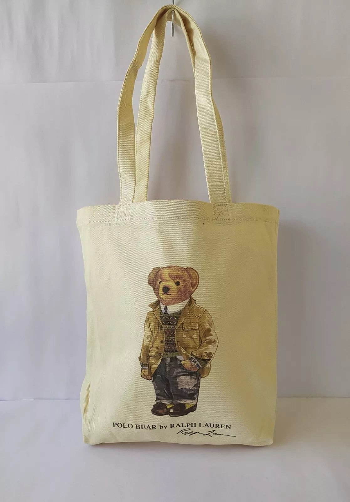 Polo Ralph Lauren Polo Ralph Lauren Polo Bear Cotton Canvas Tote Bag IFD 8036 Size ONE SIZE - 1 Thumbnail