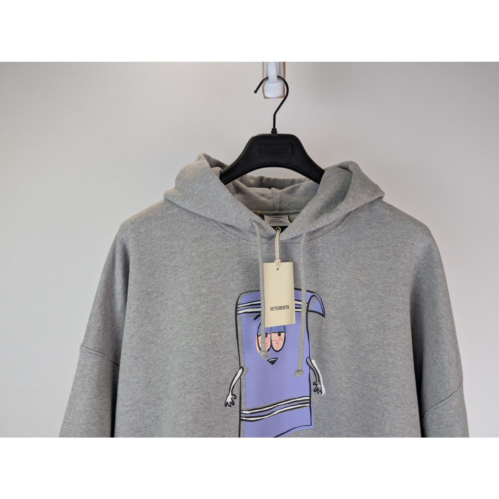 Vetements o1rshd1 Oversized Graphic-Print Hoodie in Grey Size US XL / EU 56 / 4 - 3 Thumbnail