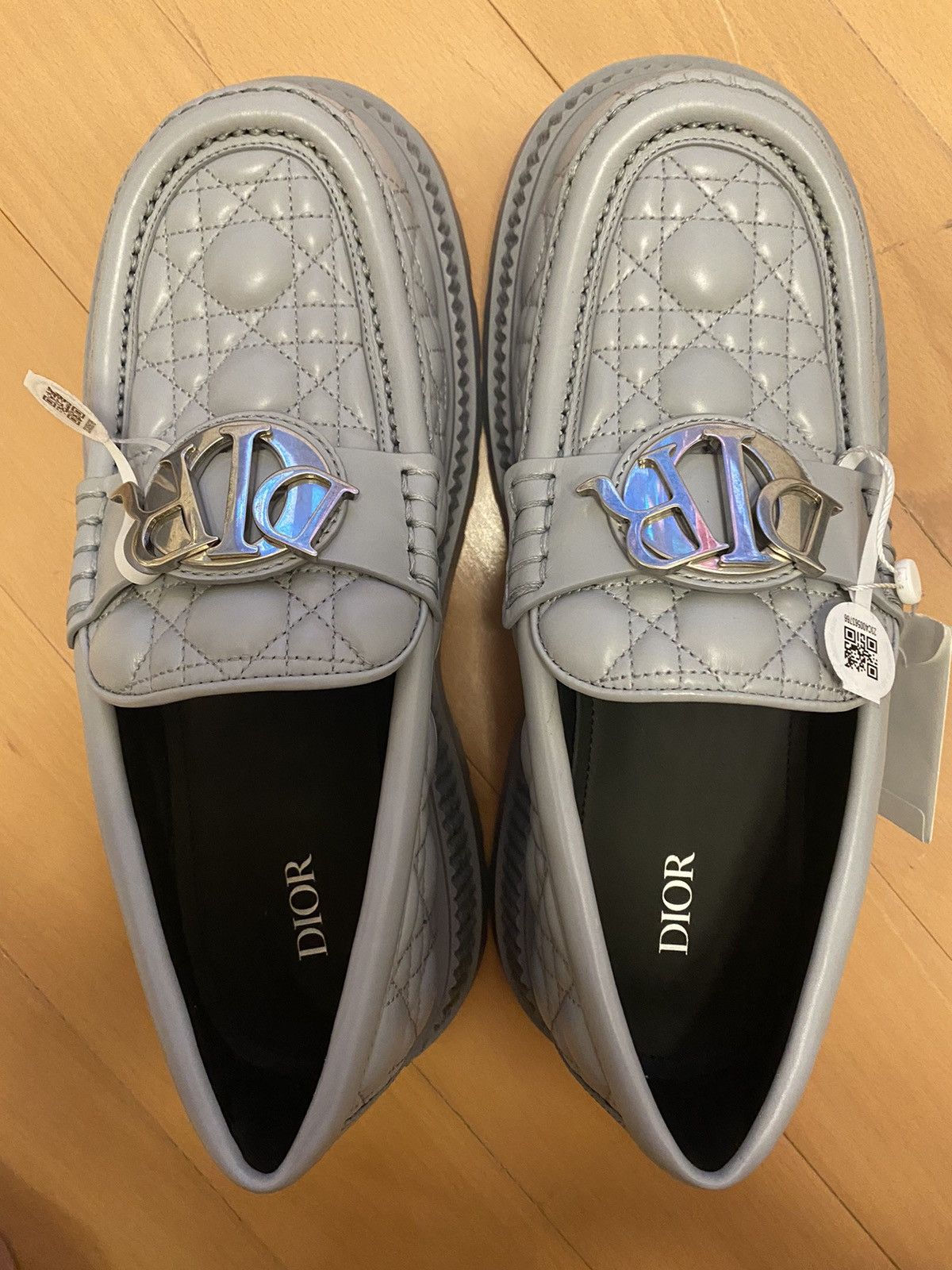 Dior Dior grey cannage buffalo loafers 41 Size US 8 / EU 41 - 8 Thumbnail