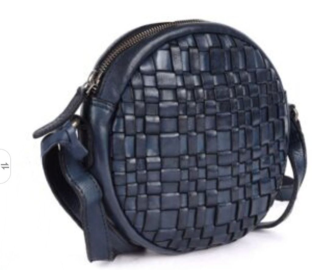Valencia Holland Naomi Basketweave Leather Crossbody