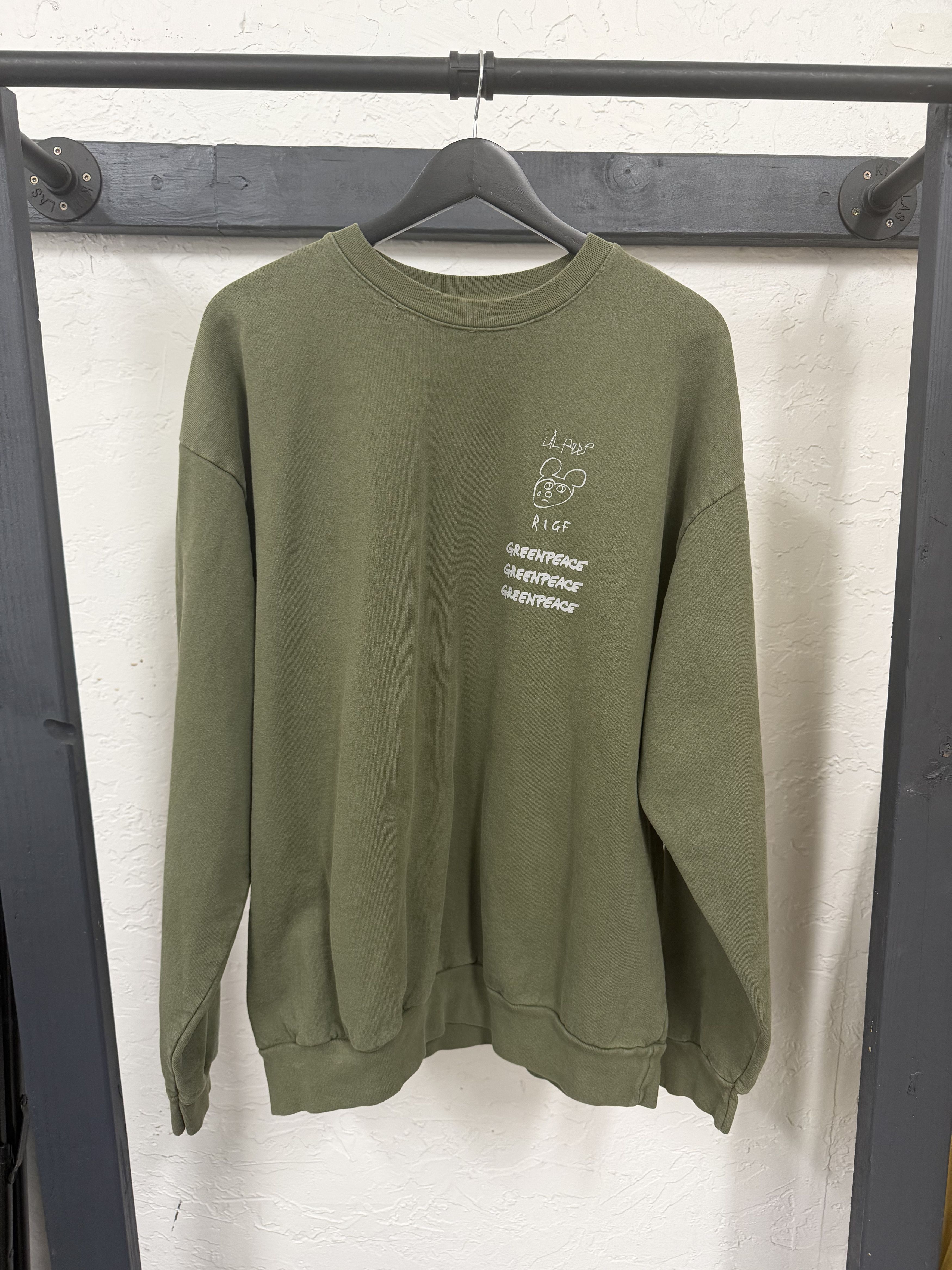 Lil Peep × ROSE IN GOOD FAITH Lil Peep x Rose In Good Faith Greenpeace Sweatshirt Size US XL / EU 56 / 4 - 1 Thumbnail