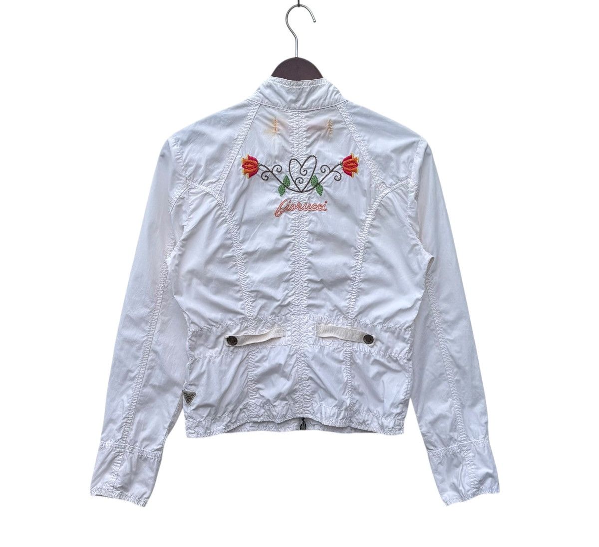 Fiorucci Fiorucci Floral Embroidery White Jacket Size S / US 4 / IT 40 - 7 Thumbnail