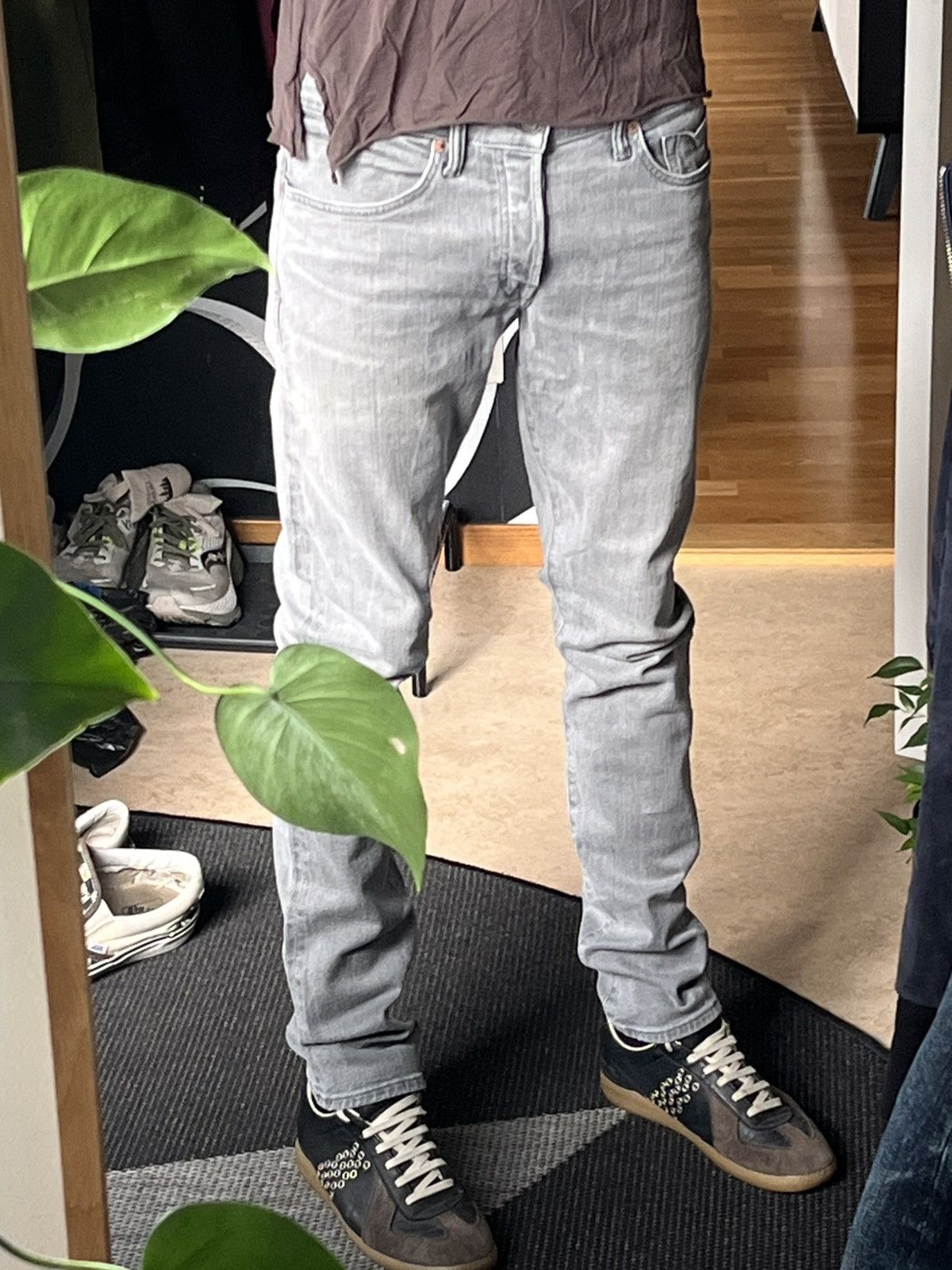 Tom Ford Grey wash selvedge denim slim fit Size US 31 - 15 Thumbnail