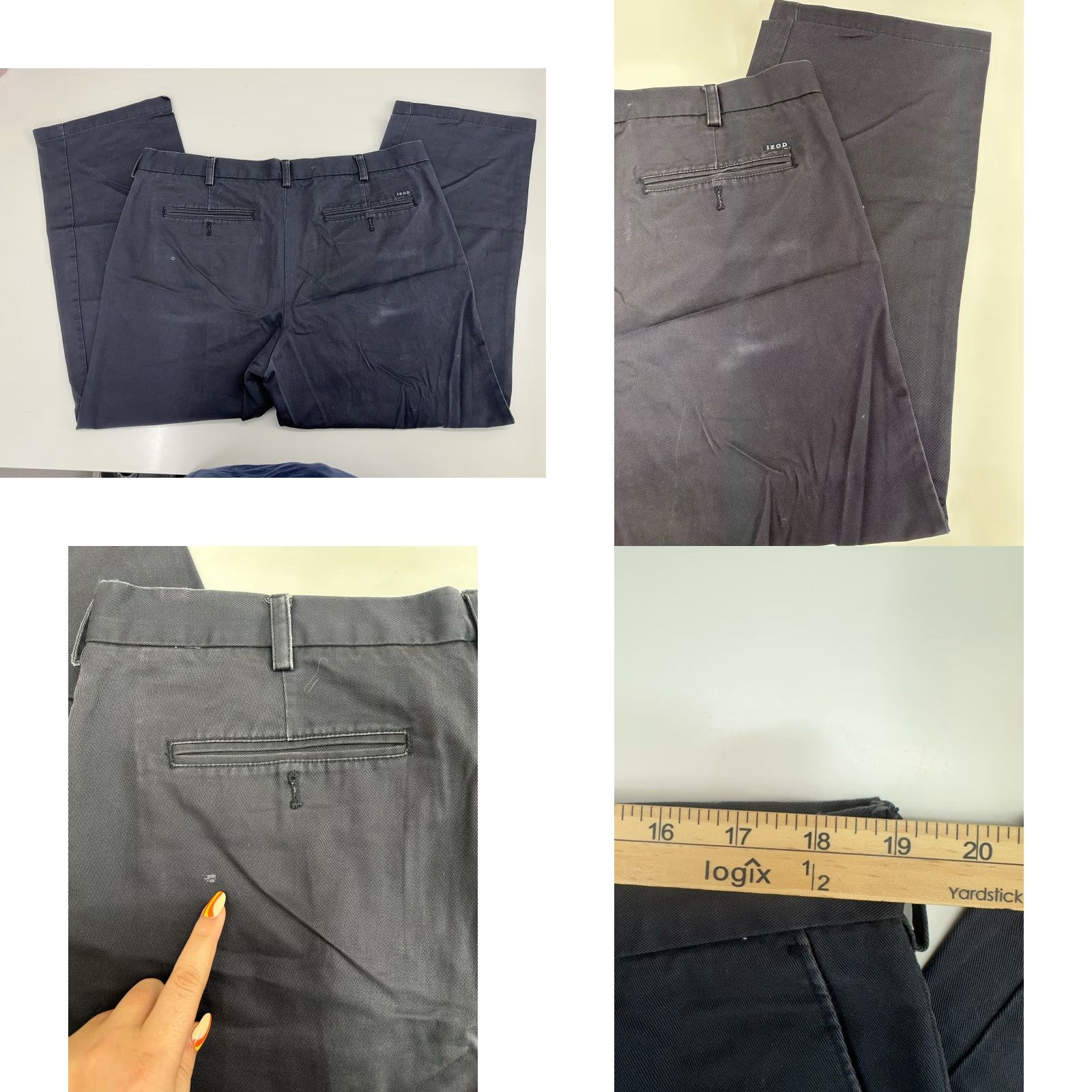 Izod VINTAGE IZOD Mens Dress Pants Size 38x30 Black Straight Fit Black (43) Size US 38 / EU 54 - 8 Thumbnail