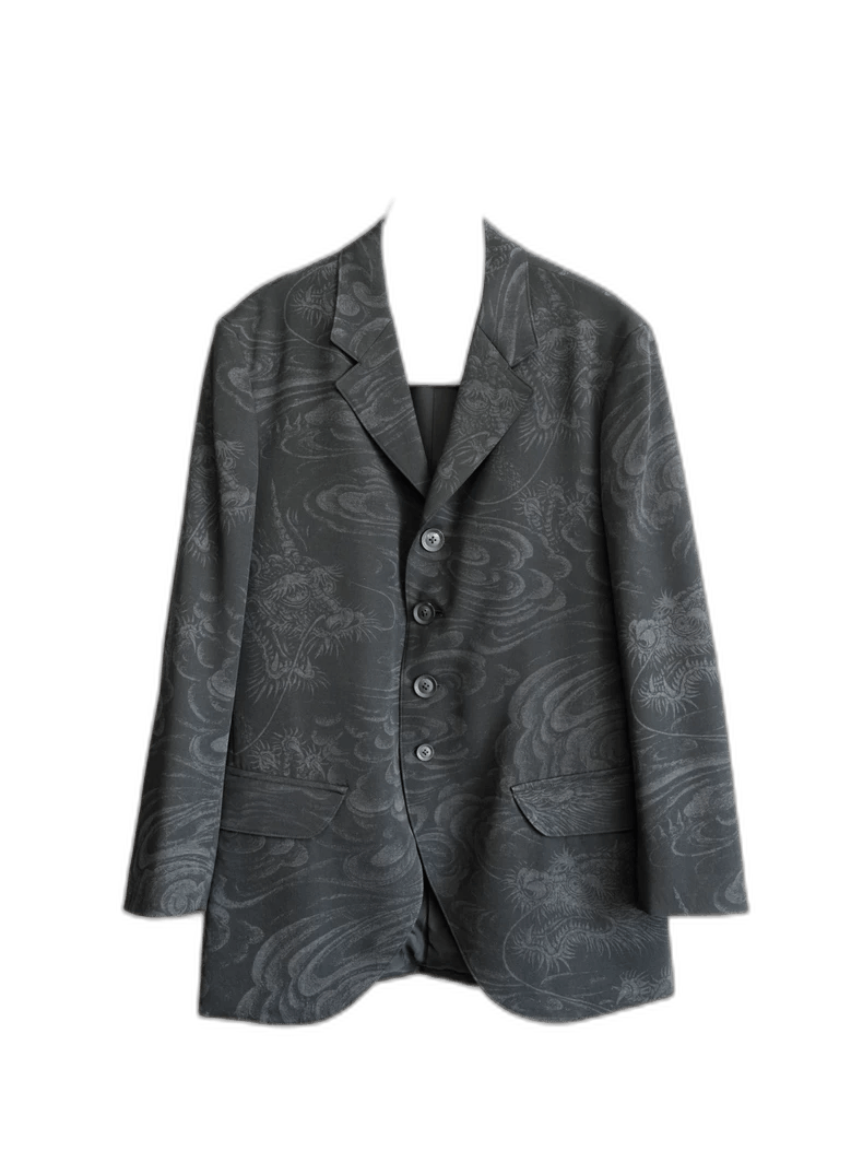 Yohji Yamamoto Yohji Yamamoto Dragon Pattern Jacket Size US S / EU 44-46 / 1 - 1 Thumbnail