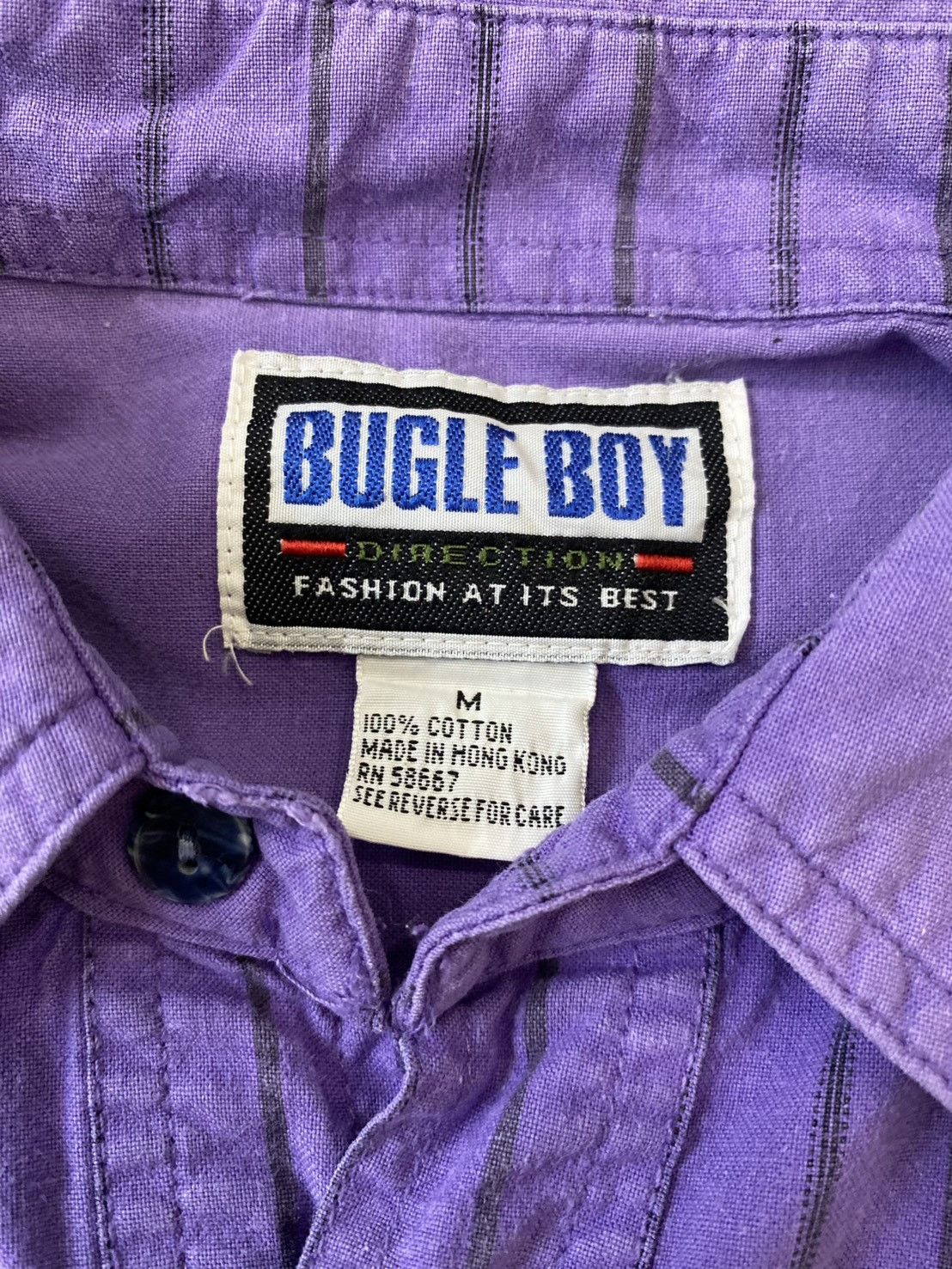 Bugle Boy × Vintage Vintage Bugle Boy Men's Purple Shirt Size US M / EU 48-50 / 2 - 3 Thumbnail