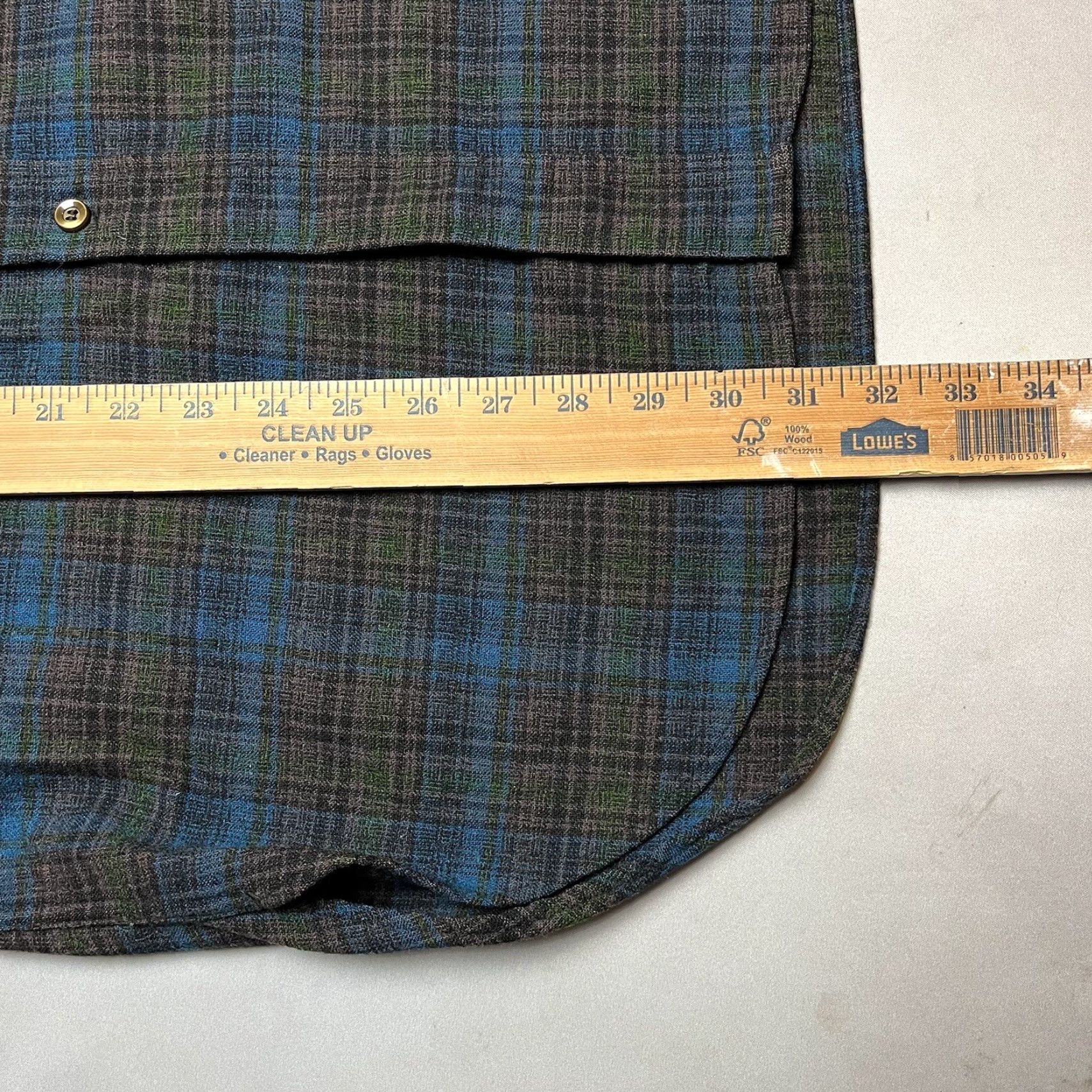Pendleton VINTAGE Pendleton Wool Flannel Button-Down Shirt 40 Blue Men 60s Button-Up Long Sleeve Regular Sized Shirts Size US L / EU 52-54 / 3 - 6 Thumbnail