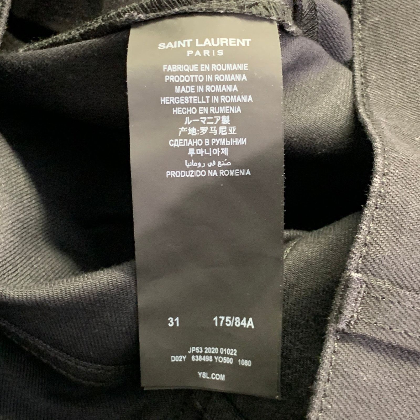 Saint Laurent Paris SAINT LAURENT Size 31 Black Denim Tapered Five Pockets Jeans Size US 31 - 6 Thumbnail