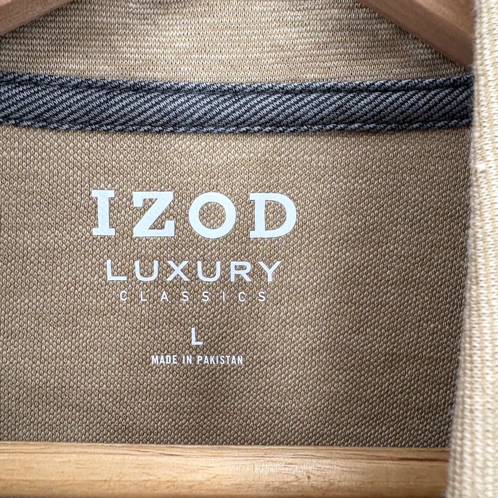 Izod VINTAGE Izod Sweater Mens Large Camel Heather Performance Luxury 1/4 Zip Pullover NWT Size US L / EU 52-54 / 3 - 3 Thumbnail