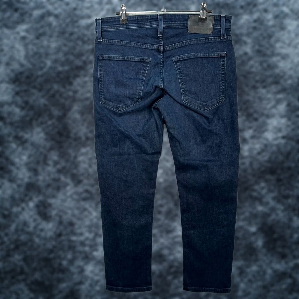 Vintage AG Adriano Goldschmied Tellis Slim Jeans Dark Wash Denim 33 Mens Size 33 Blue 5-Pocket Straight Rise Mid Vintage No Size US 33 - 1 Thumbnail