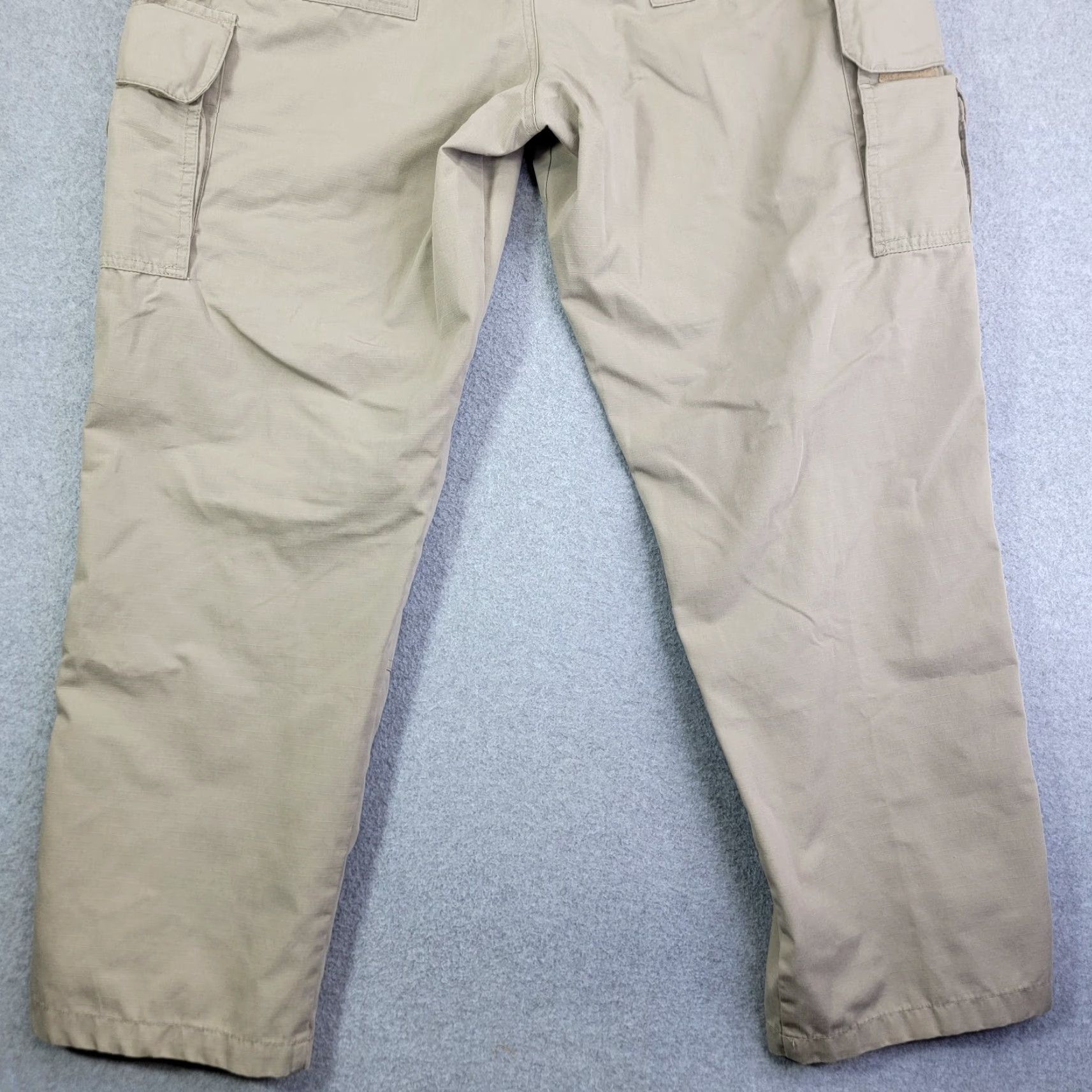 Vintage Tru-Spec Mens Cargo Pants 40x32 Beige Rip Stop Cargo Utility Work Pants Regular Straight Mens Size US 40 / EU 56 - 6 Thumbnail