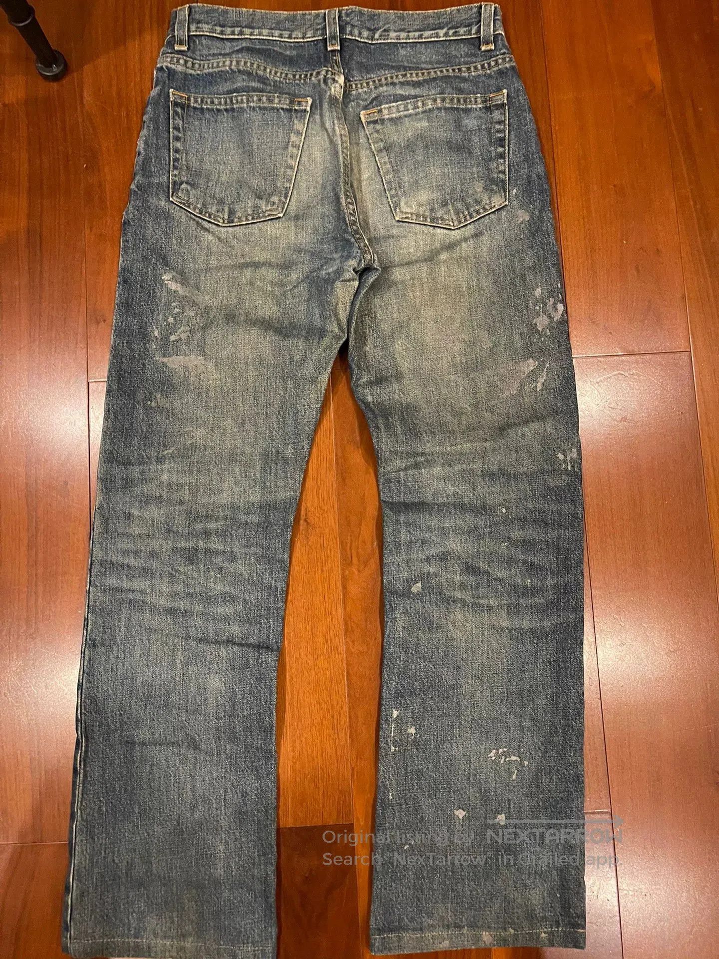 Helmut Lang Painted Denim Jeans.