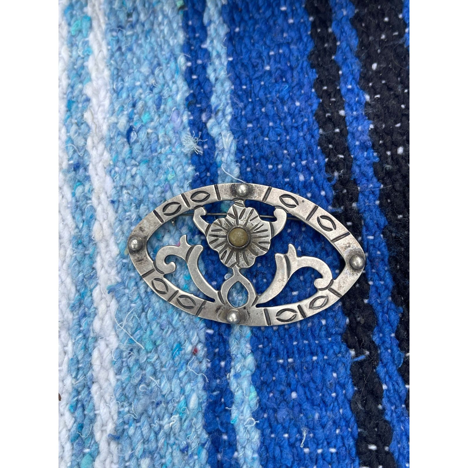 Vintage Vintage Eddie's Mexico Signed Sterling Silver Brooch Size ONE SIZE - 5 Thumbnail
