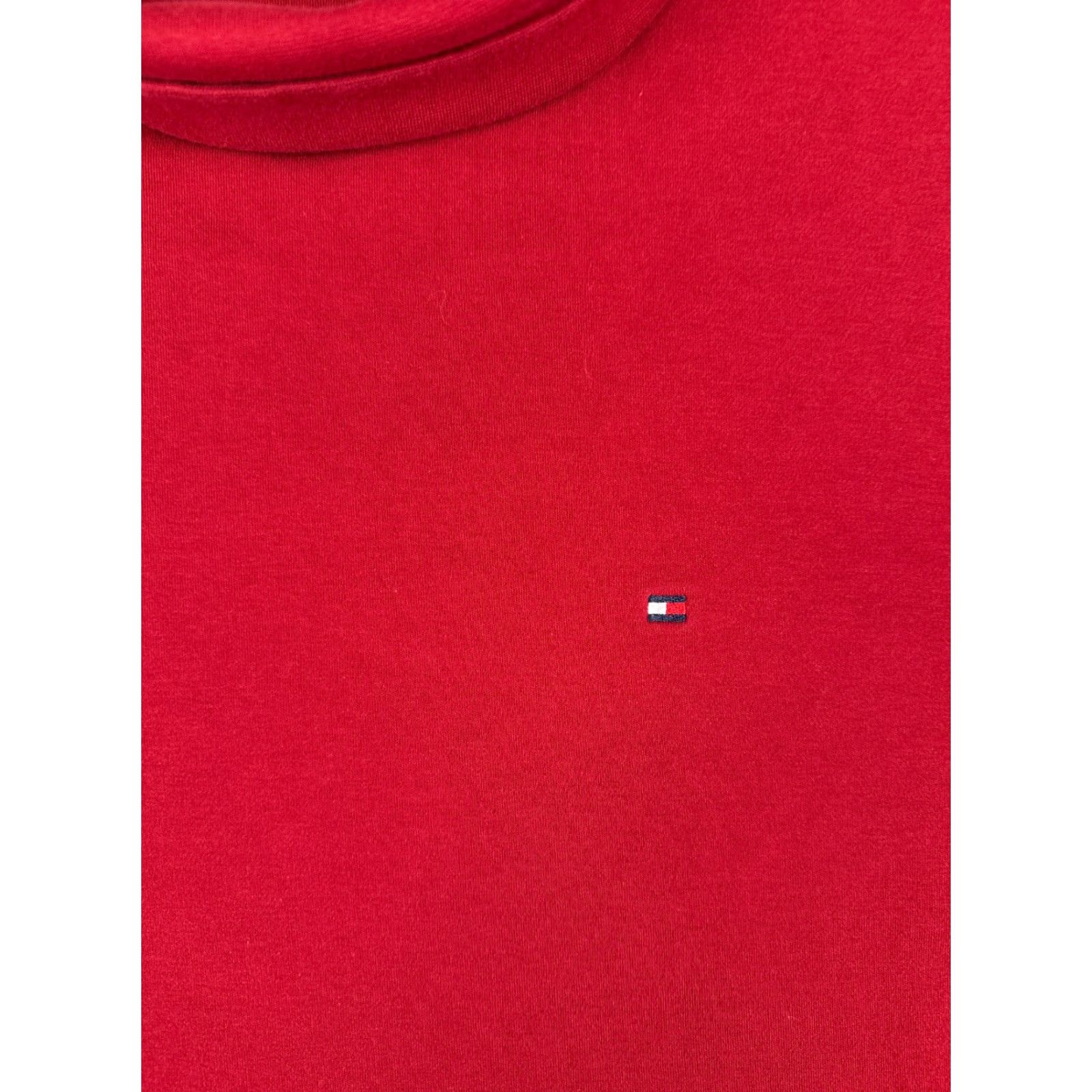 Tommy Hilfiger Tommy Hilfiger Shirt Adult XL Red Long Sleeve Turtle Neck Cotton Logo Jersey Mens Size US XL / EU 56 / 4 - 6 Thumbnail