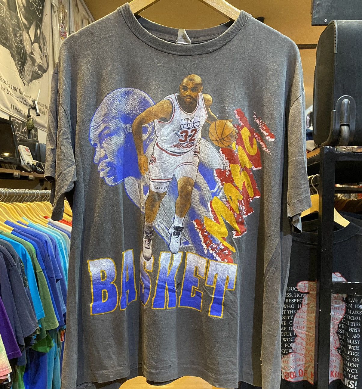 Jordan Brand × NBA × Vintage T shirt Rap Tee Jordan x Barkley Vintage 80’s 90’s nba faded Size US XL / EU 56 / 4 - 2 Thumbnail