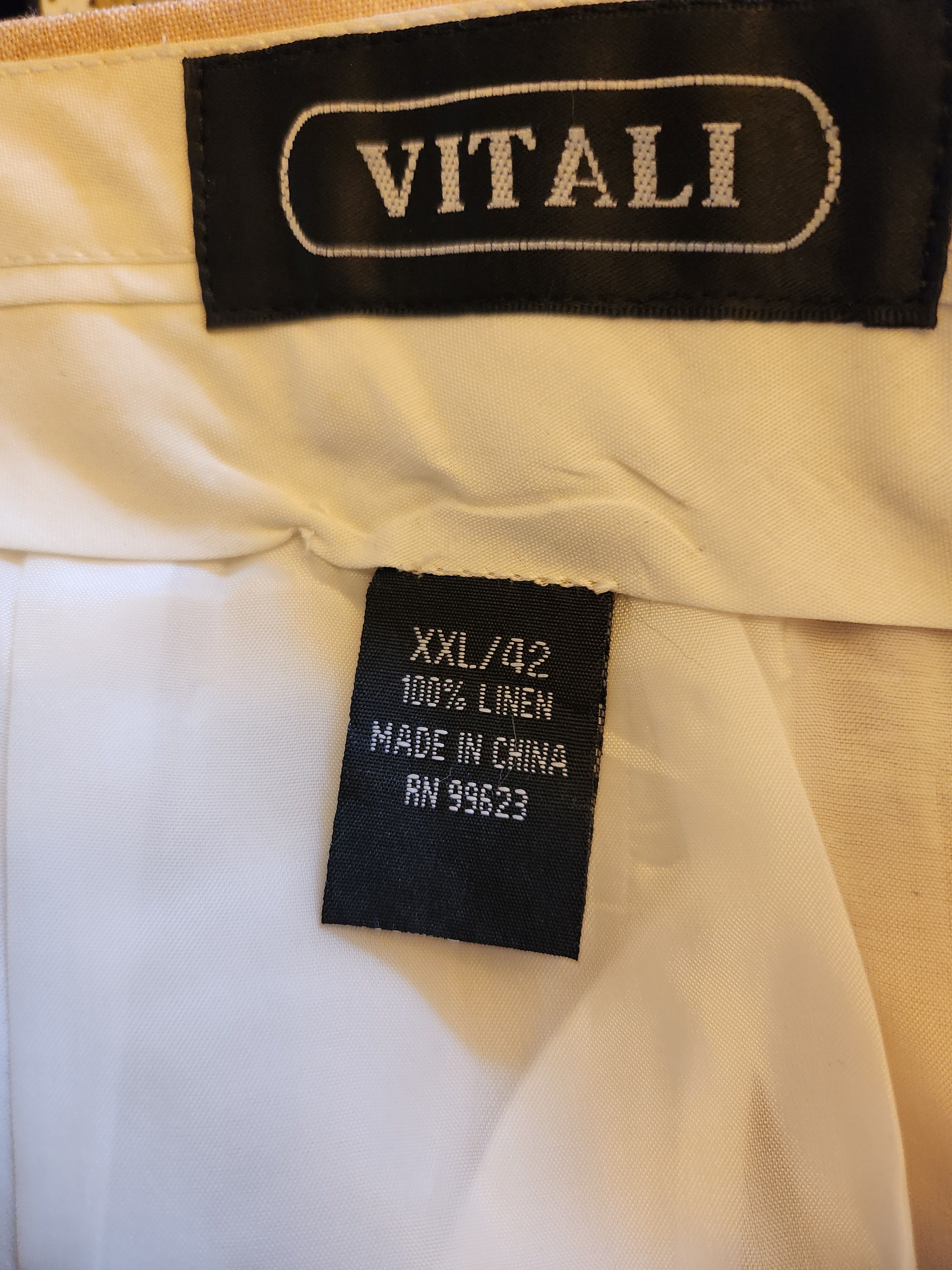 Other NWOT Vitali 100% Linen Wide Leg Pleated Pants Sz 42 Size US 42 / EU 58 - 3 Thumbnail