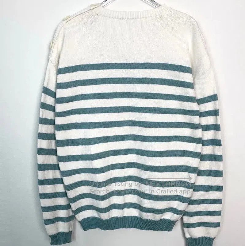 Max Mara MaxMara Striped Cotton Sweater with Embroidery . Size M / US 6-8 / IT 42-44 - 2 Thumbnail