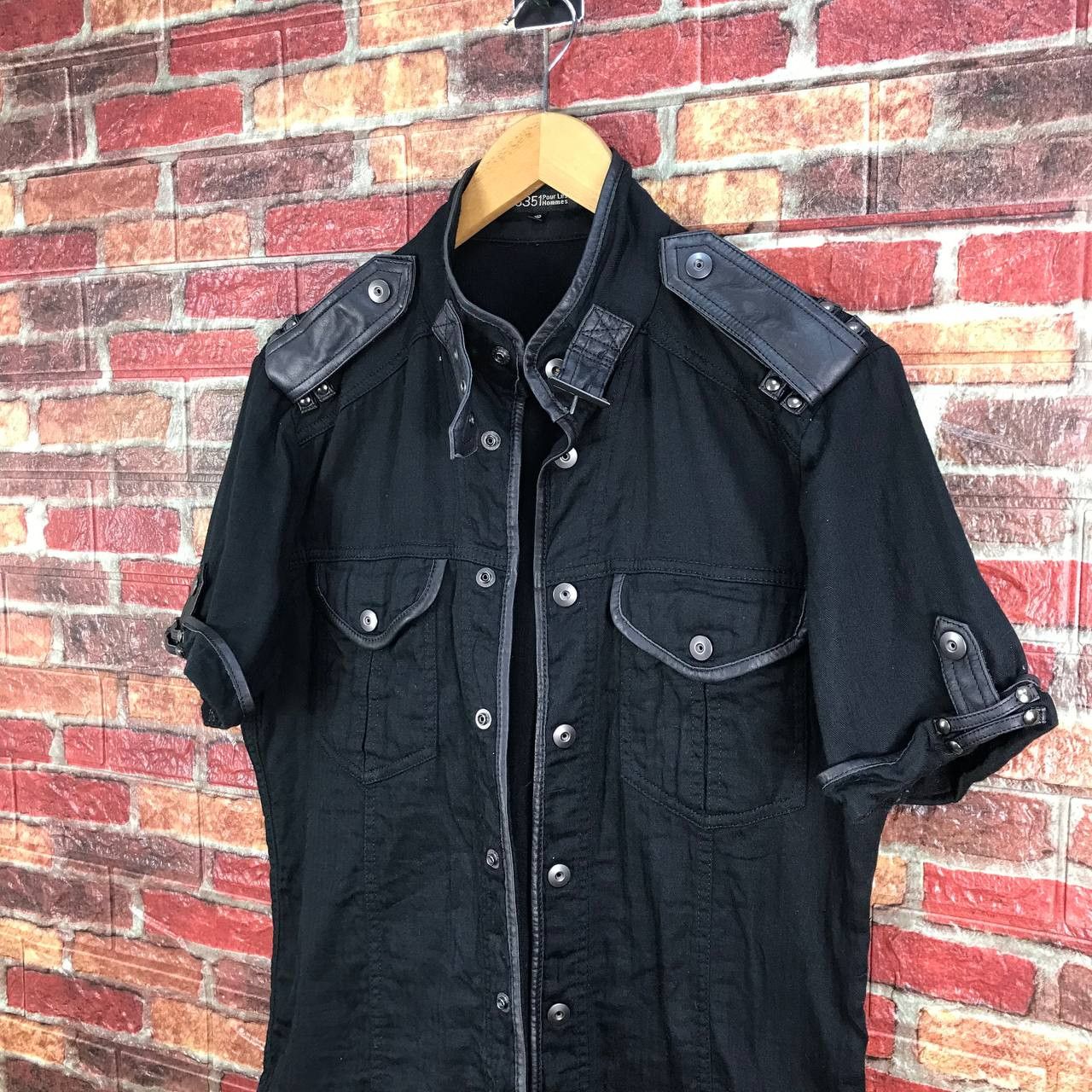 5351 POUR LES HOMMES 5351 Pour Les Hommes Pilot Bondage LGB Shirt Leather Trim Size US M / EU 48-50 / 2 - 2 Thumbnail
