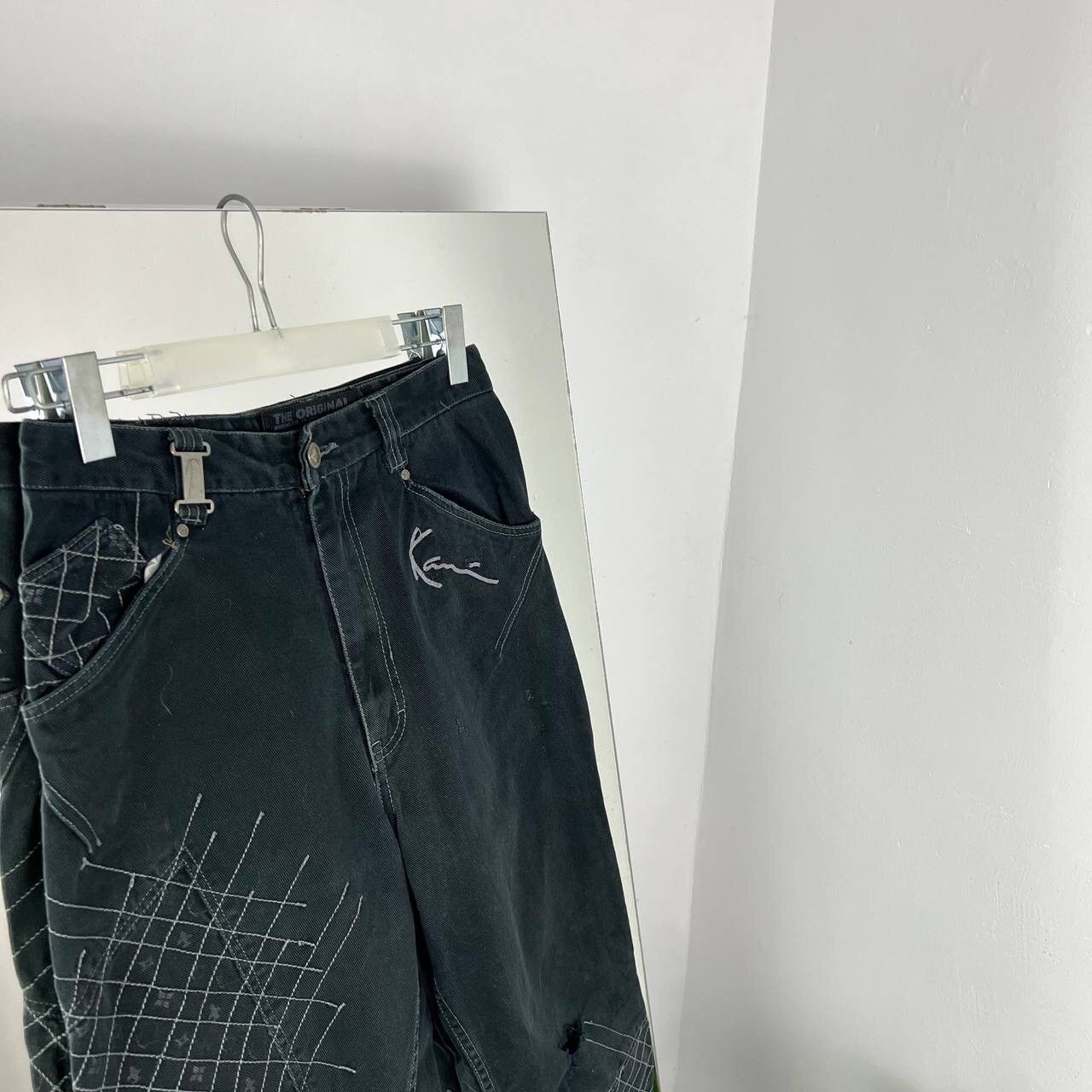 Karl Kani Crazy Vintage Rap Pants Karl Kani Embroidery Logo Rare Jeans Size US 32 / EU 48 - 3 Thumbnail
