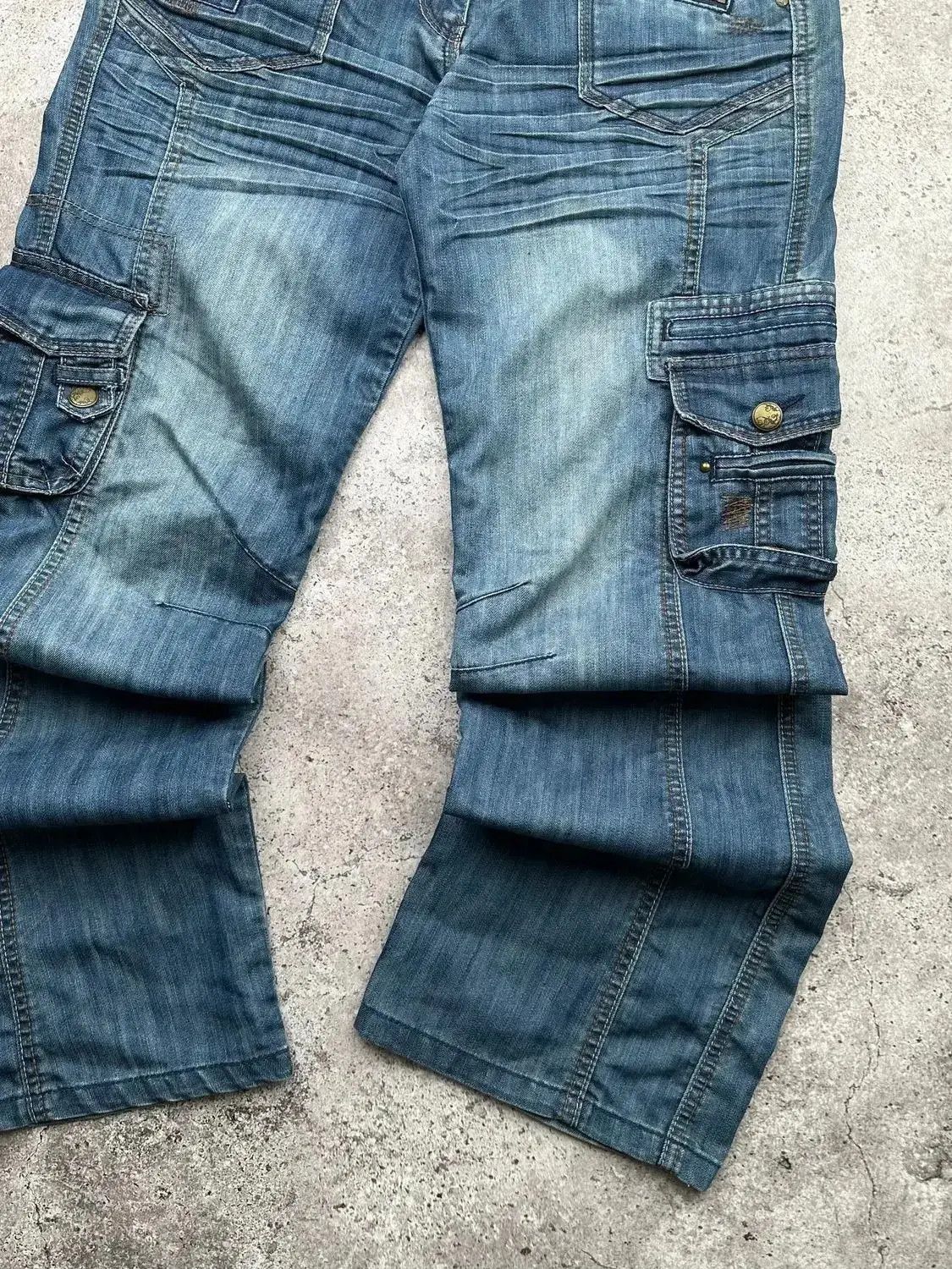 Vintage Vintage Cargo Wide Jeans C605(V574) Size US 32 / EU 48 - 4 Thumbnail