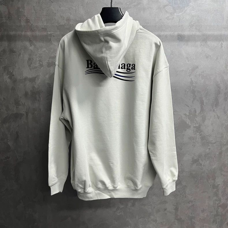 Balenciaga Balenciaga latest white logo letter embroidered hooded swea Size US S / EU 44-46 / 1 - 6 Thumbnail